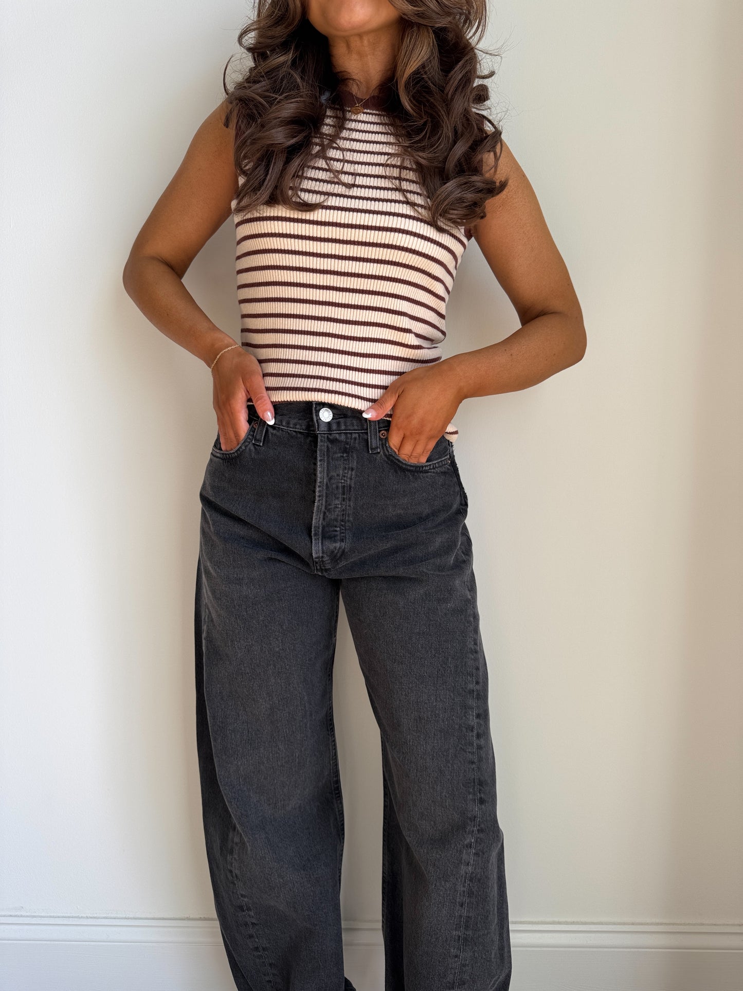 Cocoa Striped Tank