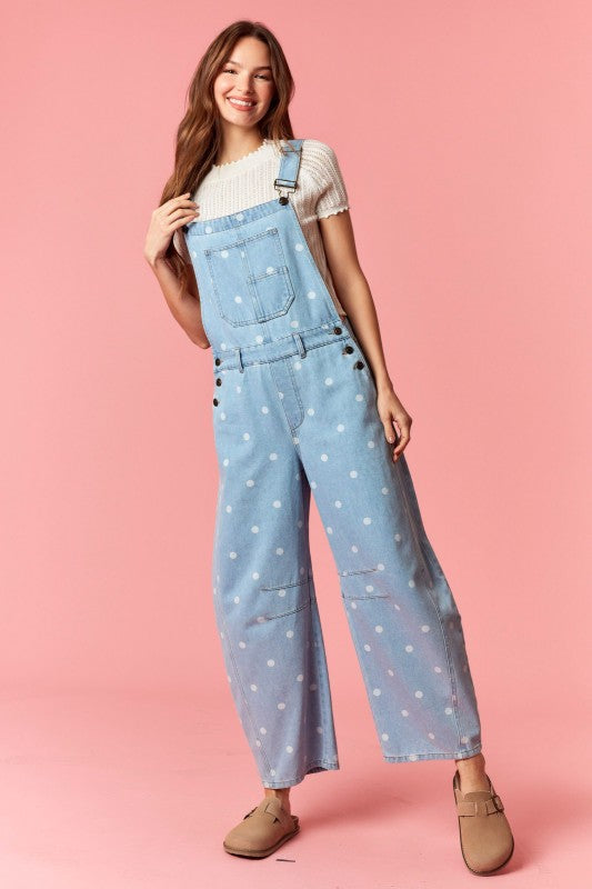 Denim Dot & Darling Barrel Overalls RESTOCK