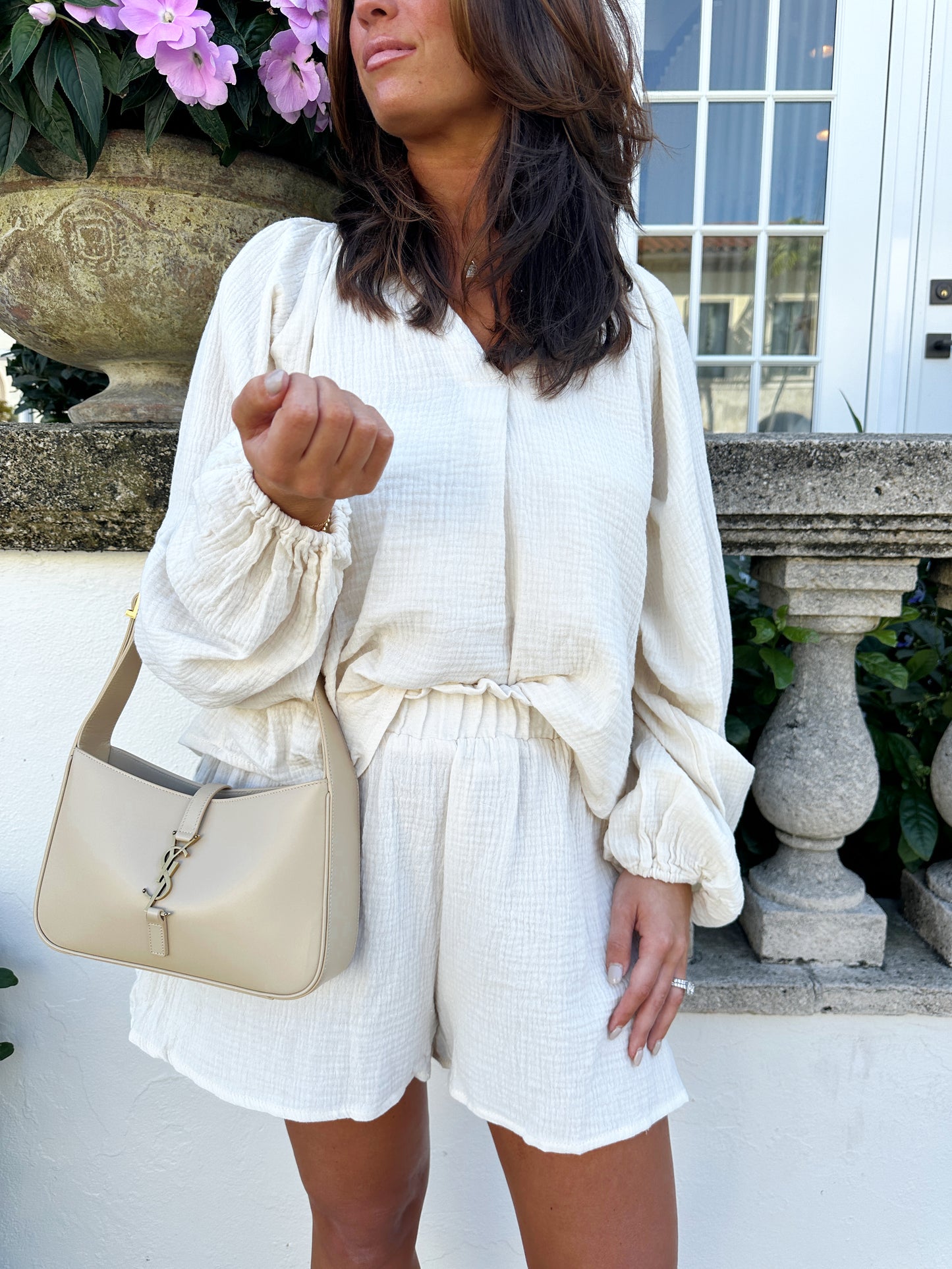 Jet Set Beige Linen Set