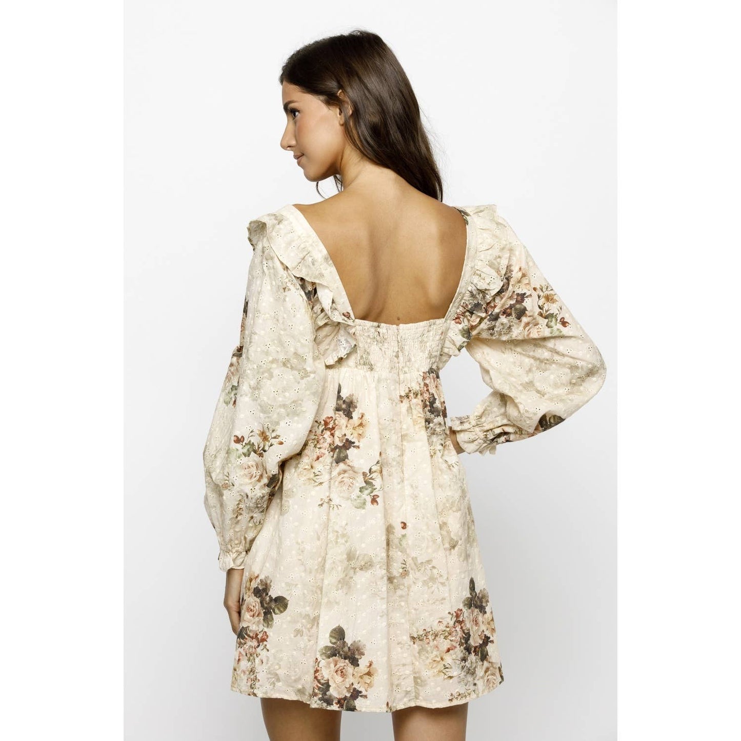 AUTUMN ROSES BABY DOLL DRESS