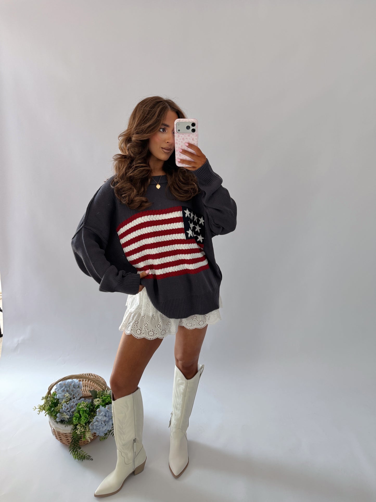 Hamptons Vintage Flag Knit (Grey)