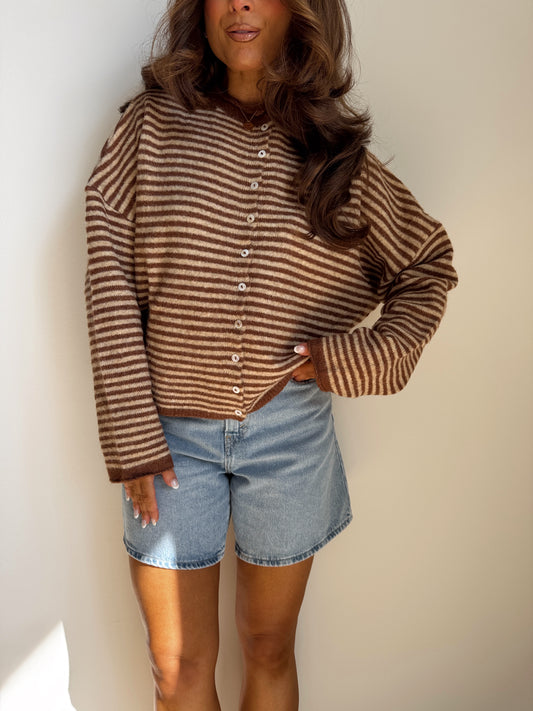 Hamptons Cardigan Mocha Chip (restock preorder October )