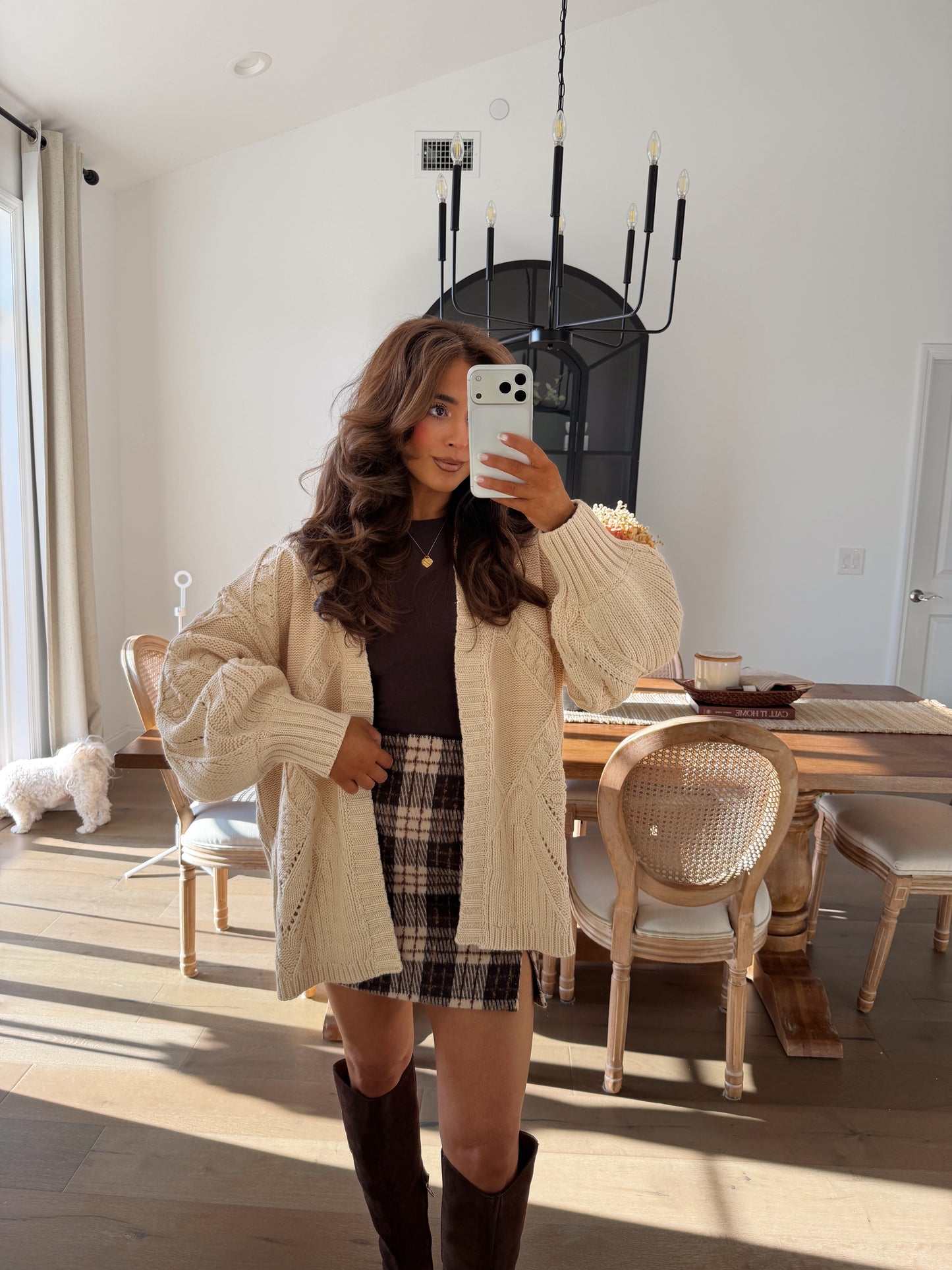 Meet Me In Paris Plaid Skirt