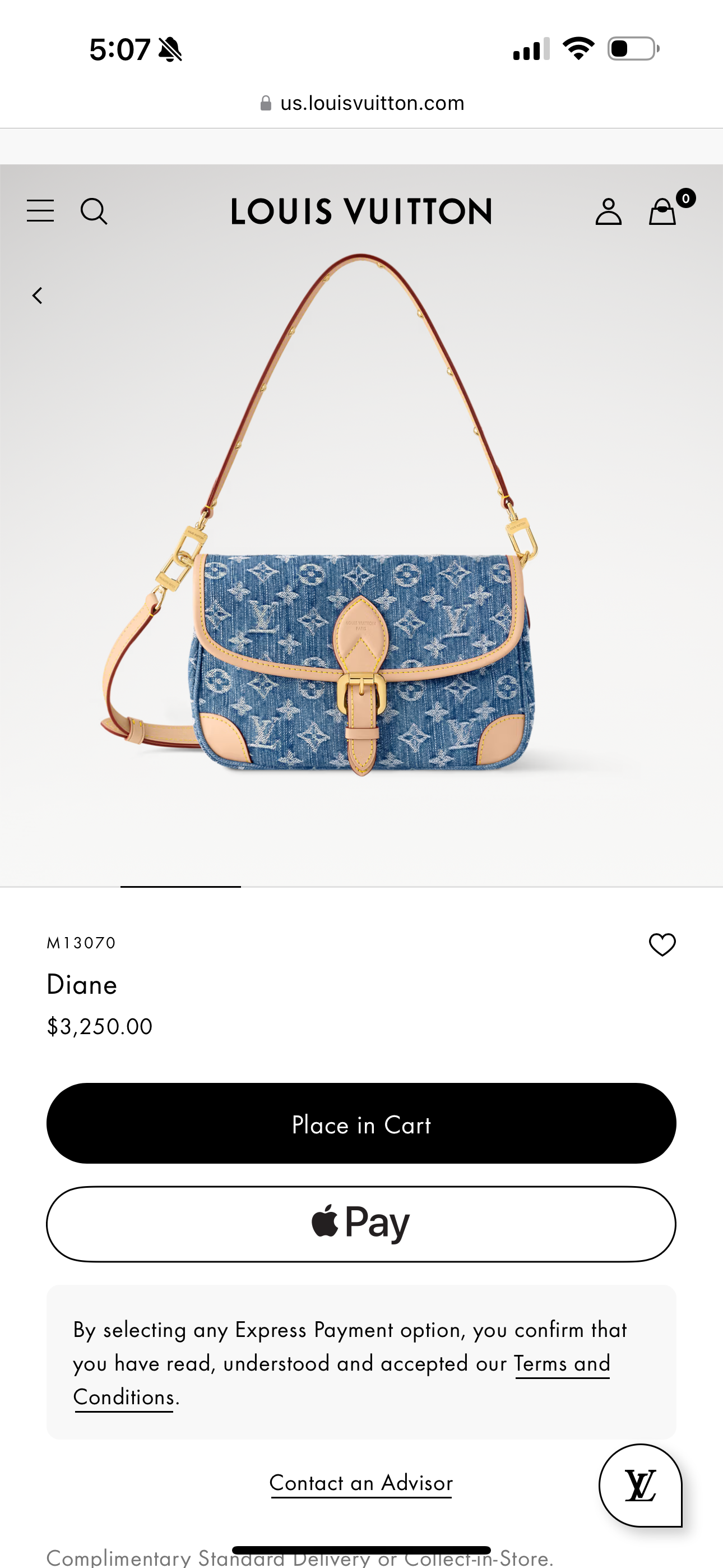 DENIM lv bag (new full set)