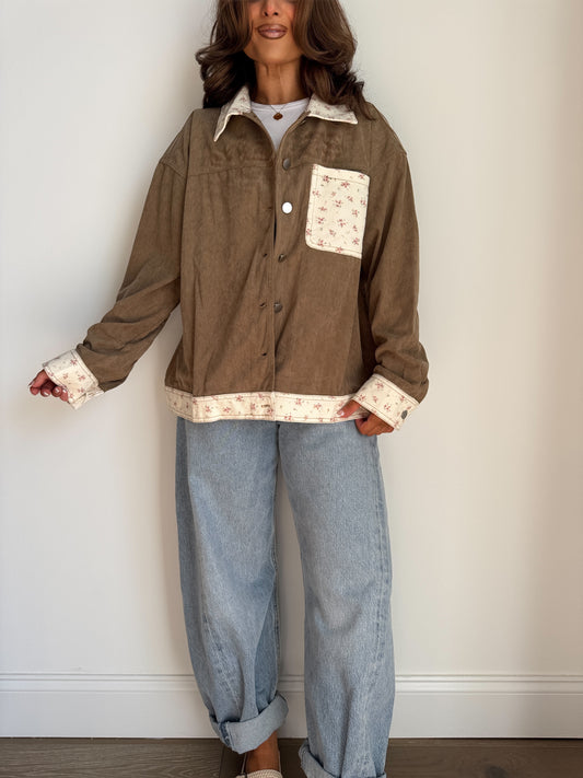 Shabby Chic Barn Floral Corded Jacket