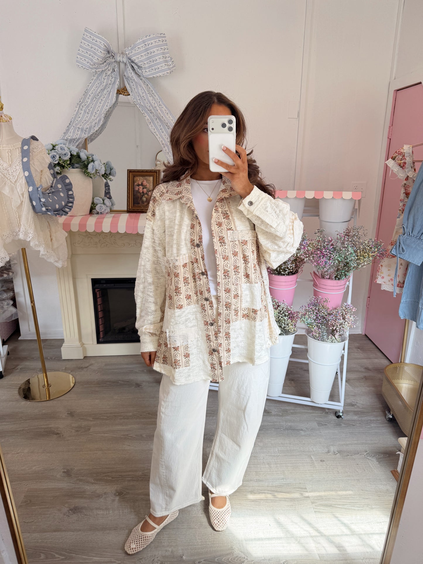 Soft Petal Button Down (Beige)