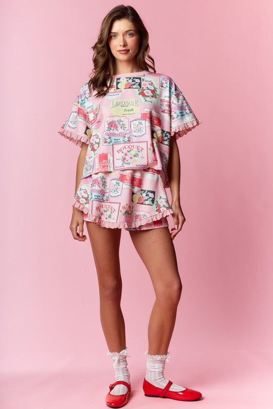 Strawberries & Lemonade Kiss Skort Set