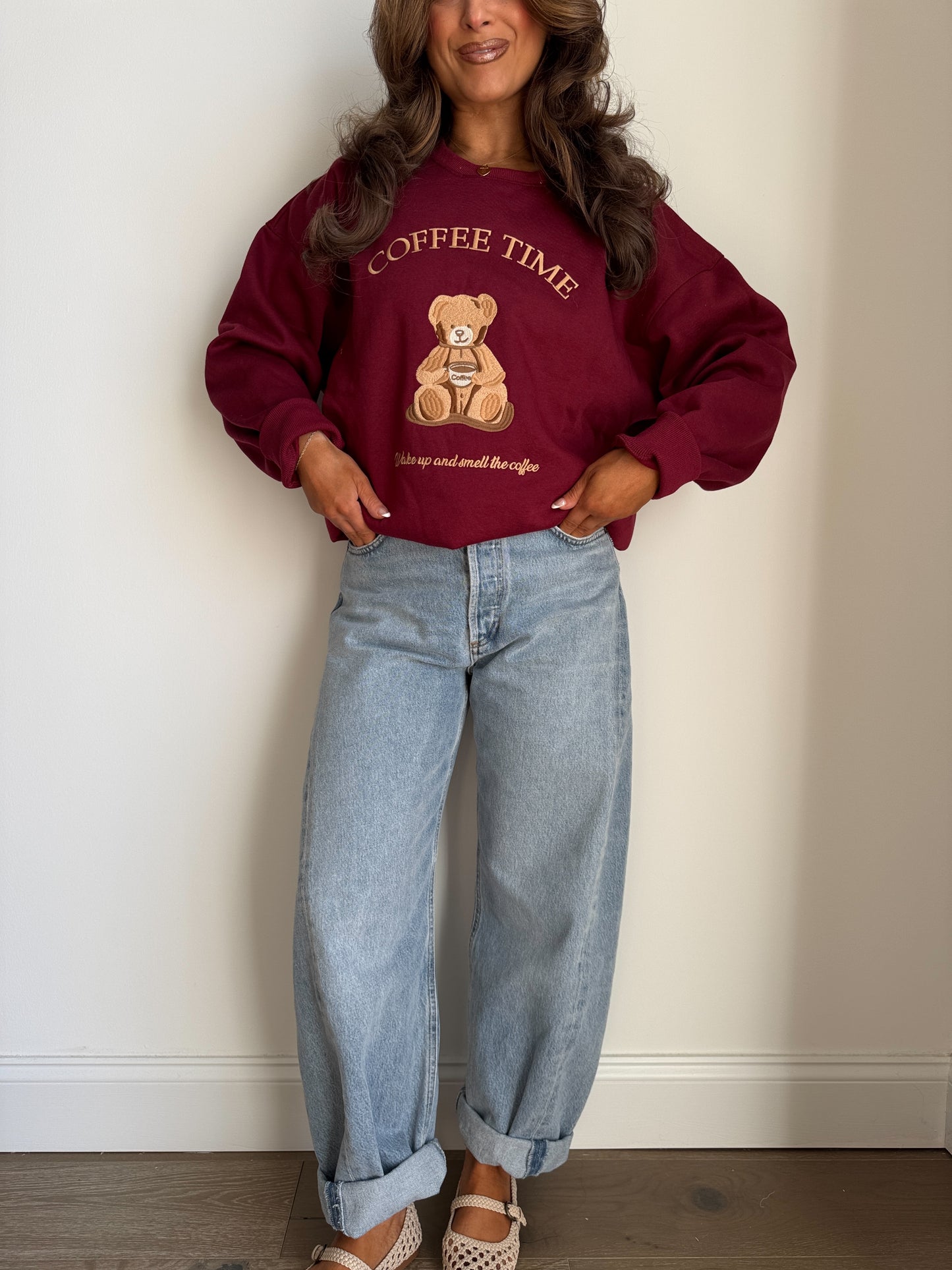 Brew Bear Burgundy Crewneck