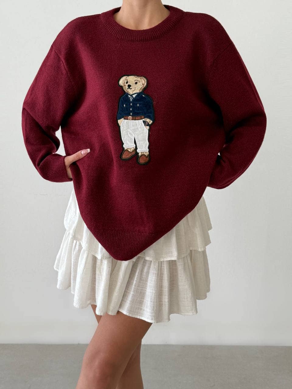 Ralph Teddy & Co. Burgundy Crewneck Sweater