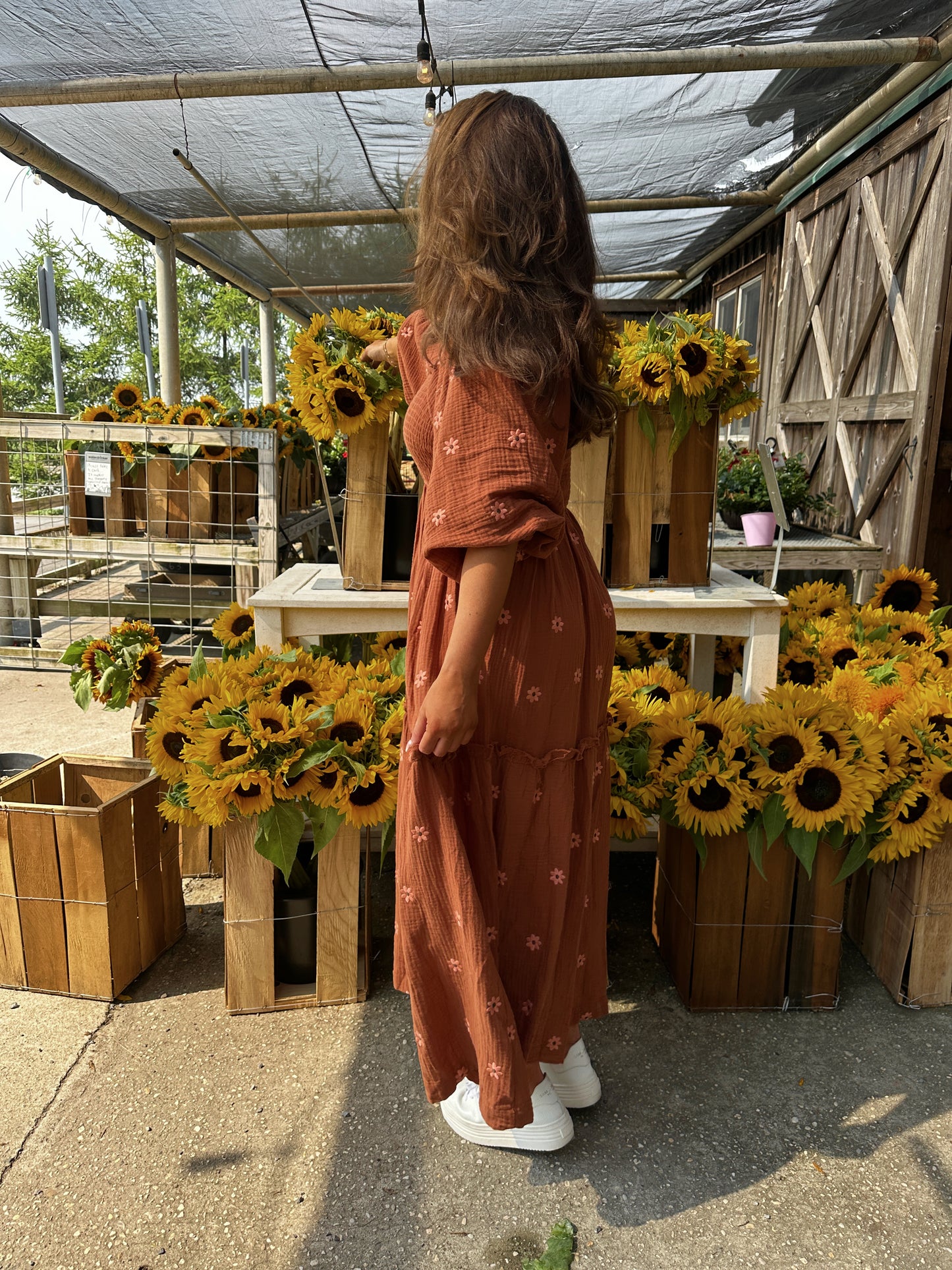 PRE-ORDER SEPTEMBER ARRIVAL Worthy GAUZE EMBROIDERY SMOCKING TIERED DRESS (estimated end of September )