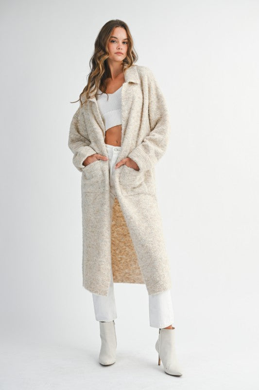 Vanilla Oatmeal Coat Cardigan