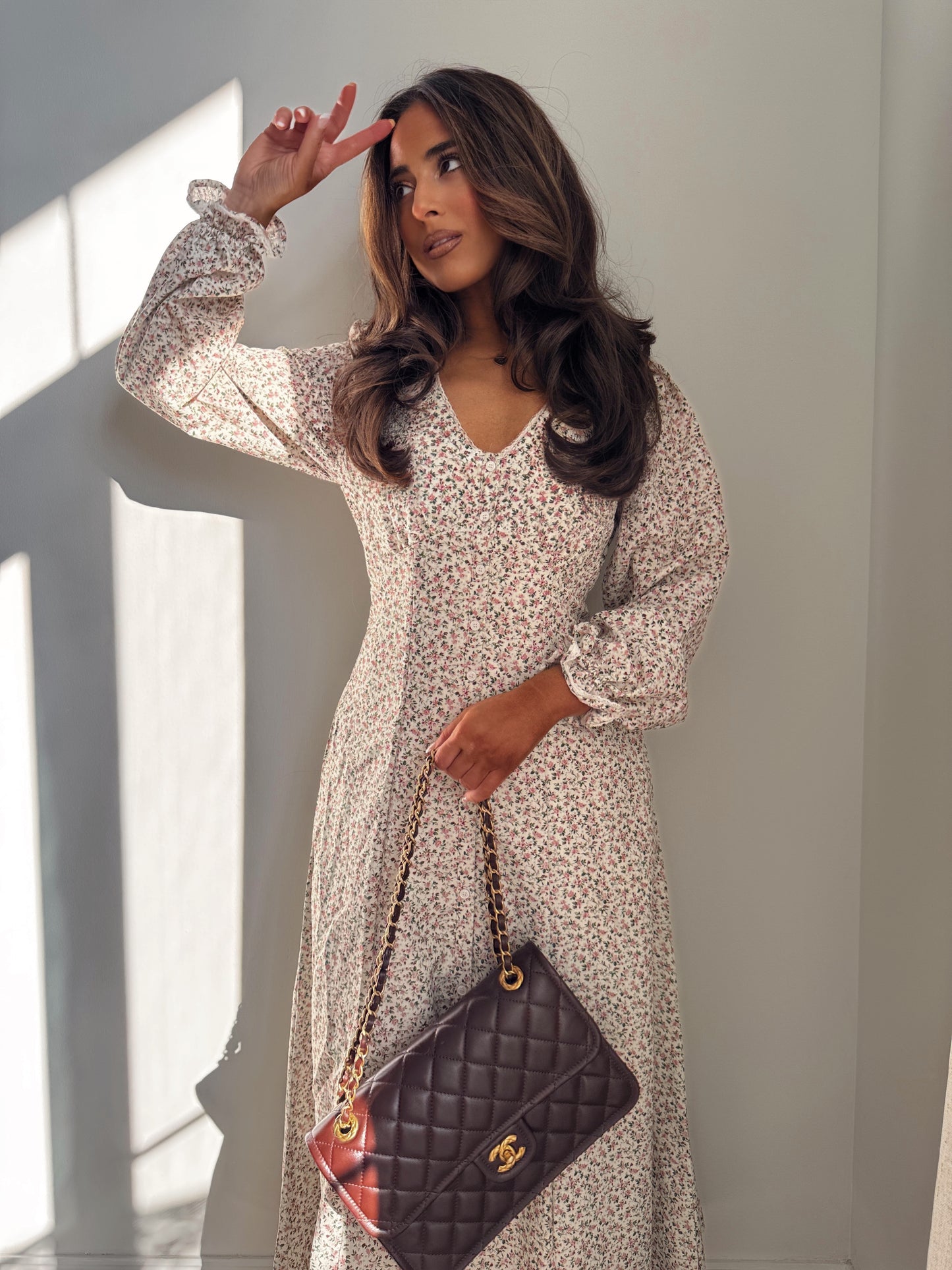 The Allie Midi Dress (Cream)