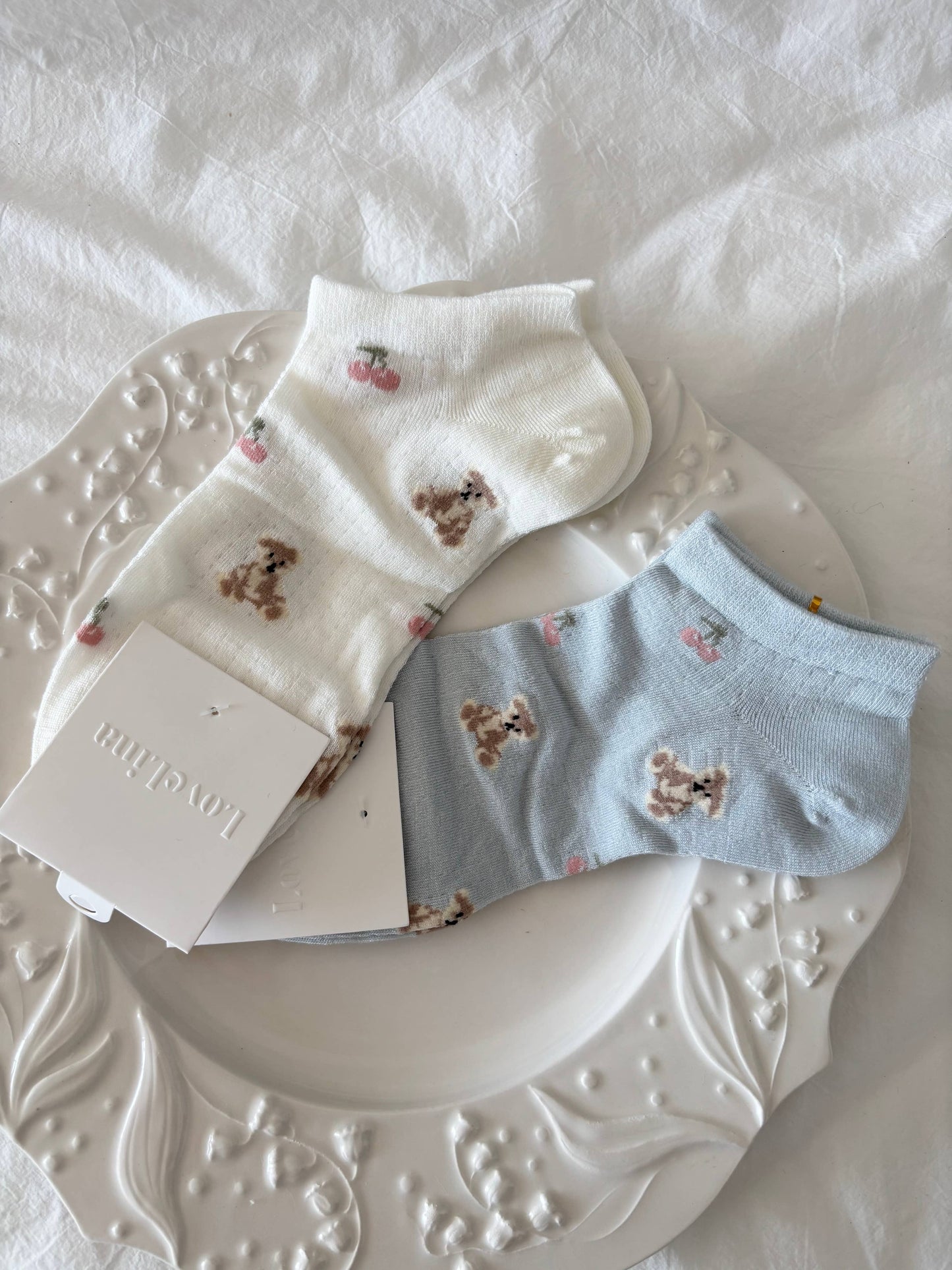Teddy Cherry Socks GIFT