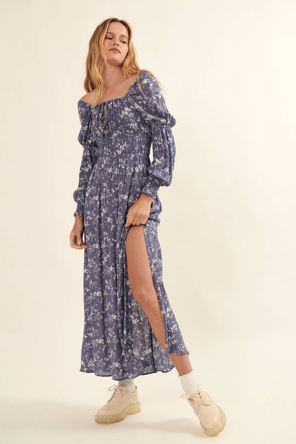Bailey Square Neck Low Smock Back  Dress