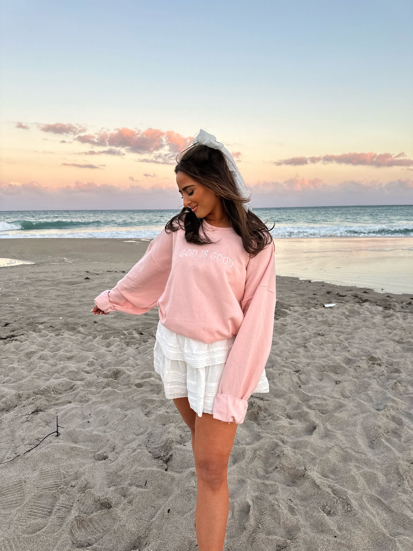 God is Good Embroidered Crew PRE-ORDER