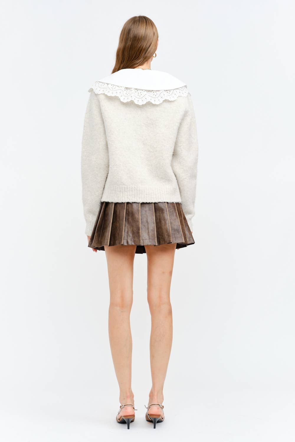 Clara Vintage Lace Pullover Sweater
