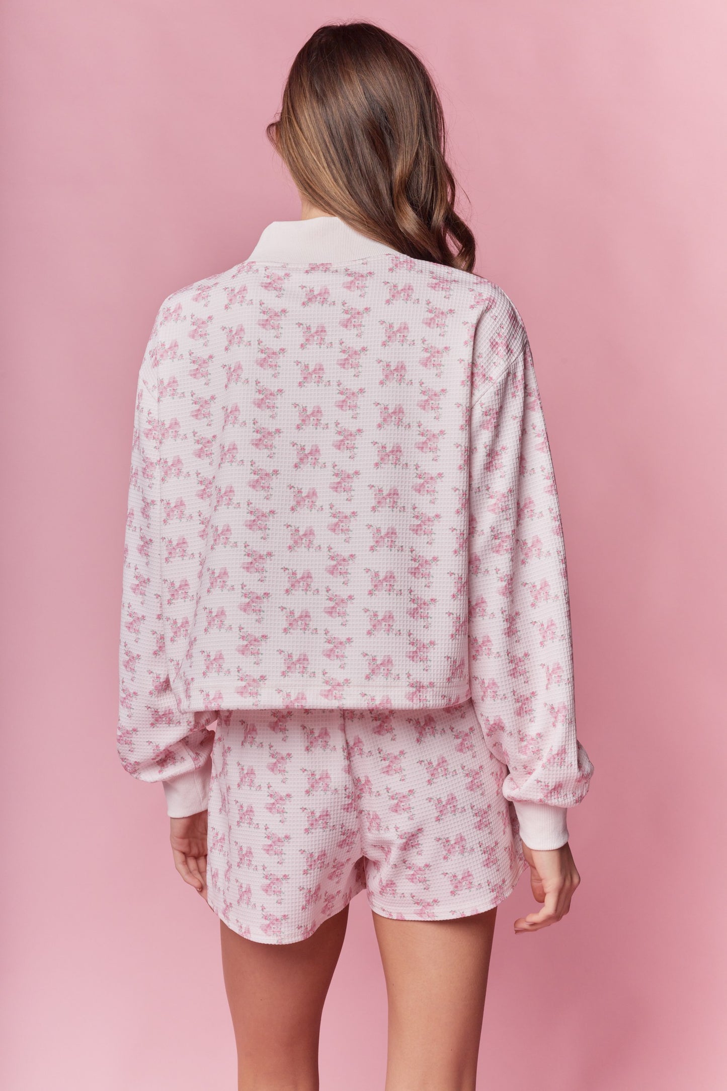 Pink Shabby Chic Waffle Anorak Skort Set