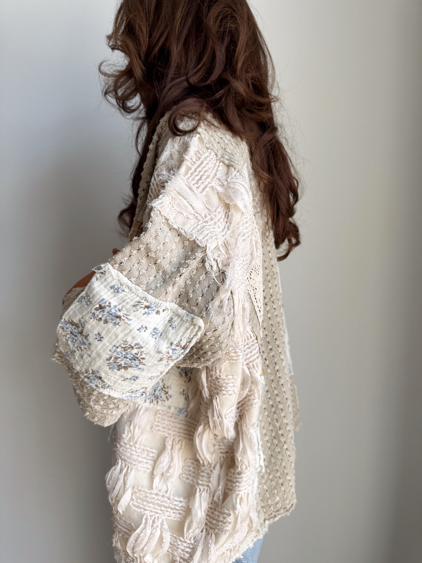Harvest Ribbons Cardigan (Sandy Beige)