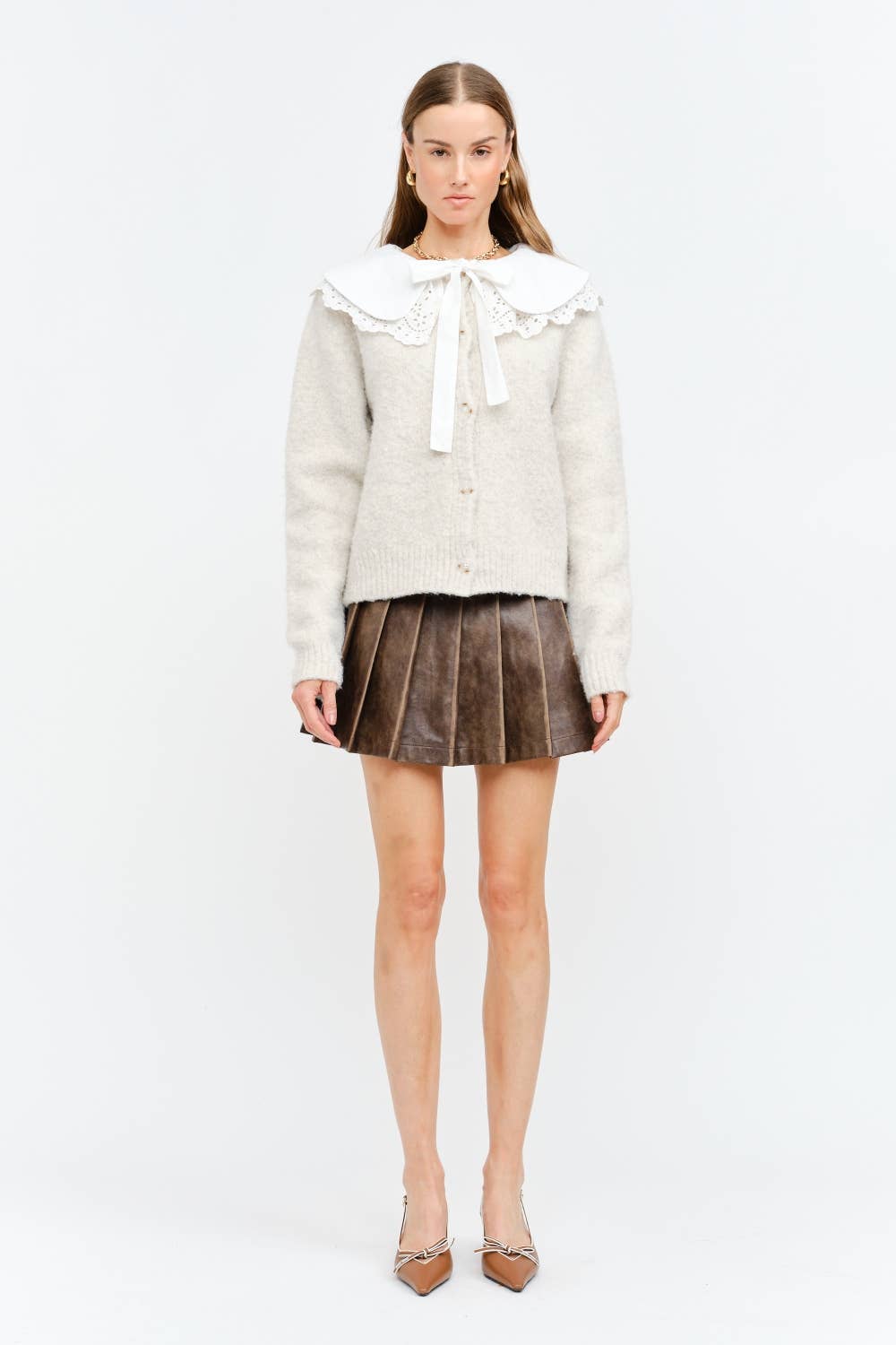 Clara Vintage Lace Pullover Sweater