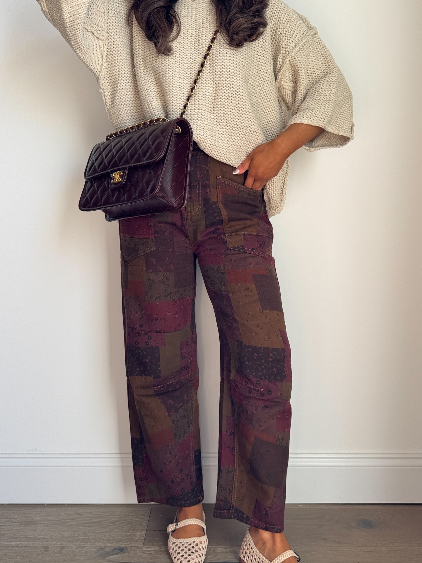 Cider Lane Patch Printed Jeans (can’t restock)