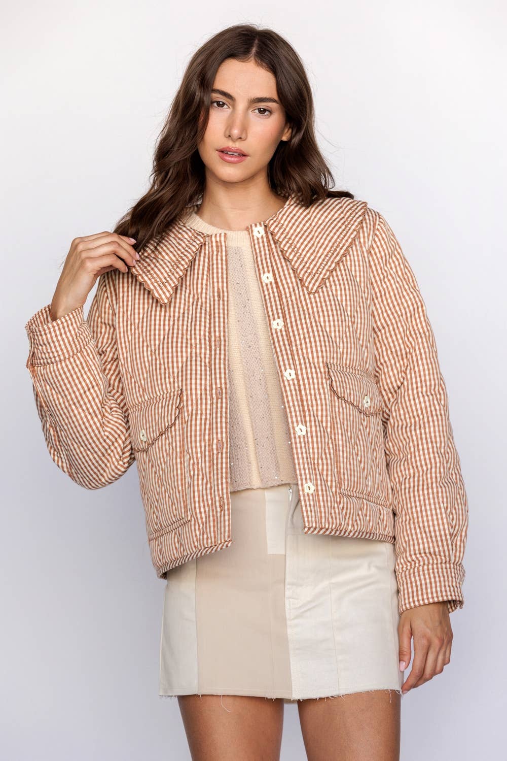 Apple Cider Donut Gingham Jacket