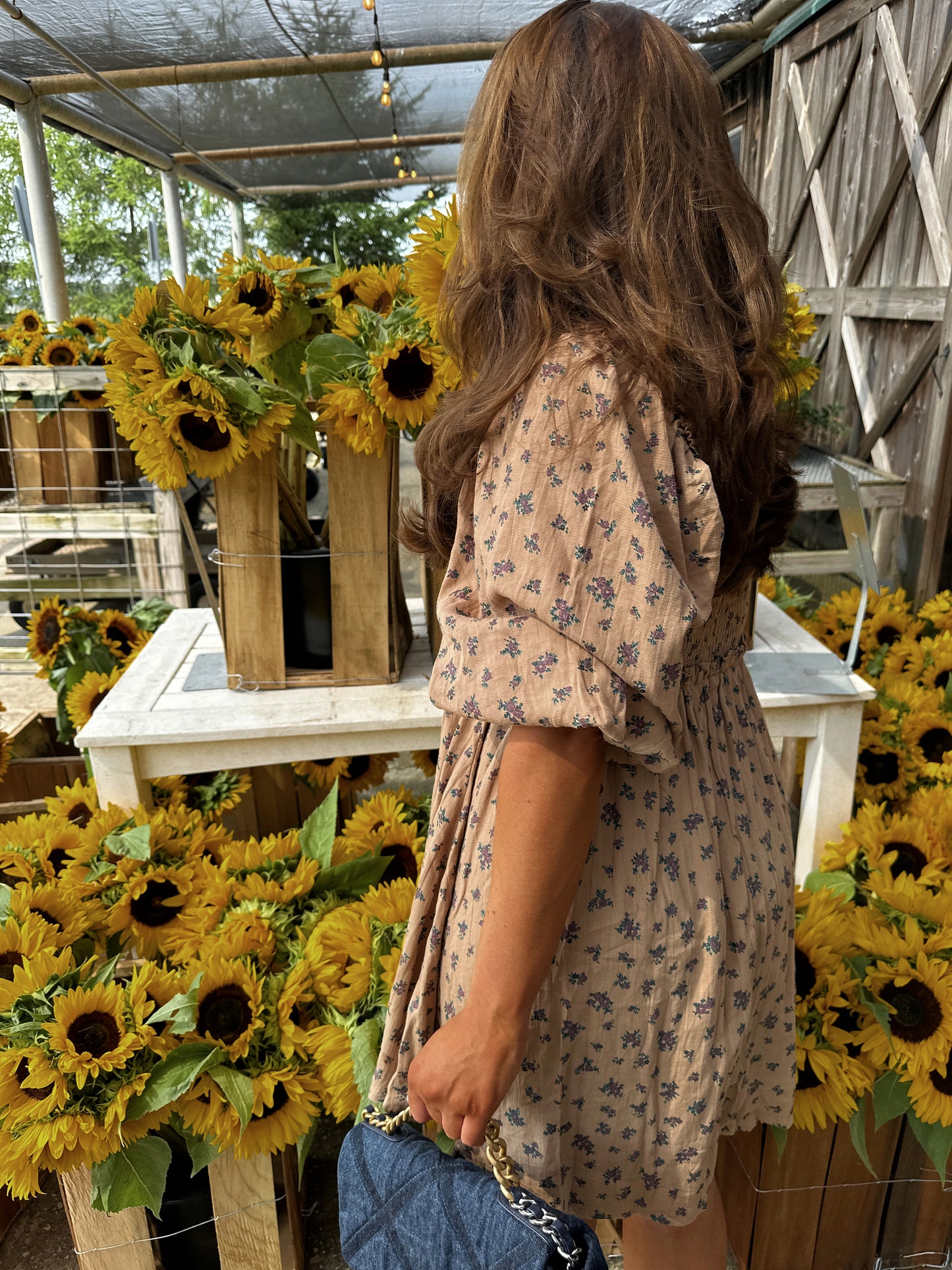 Prairie BOUQUET RUFFLED BABY DOLL MINI DRESS