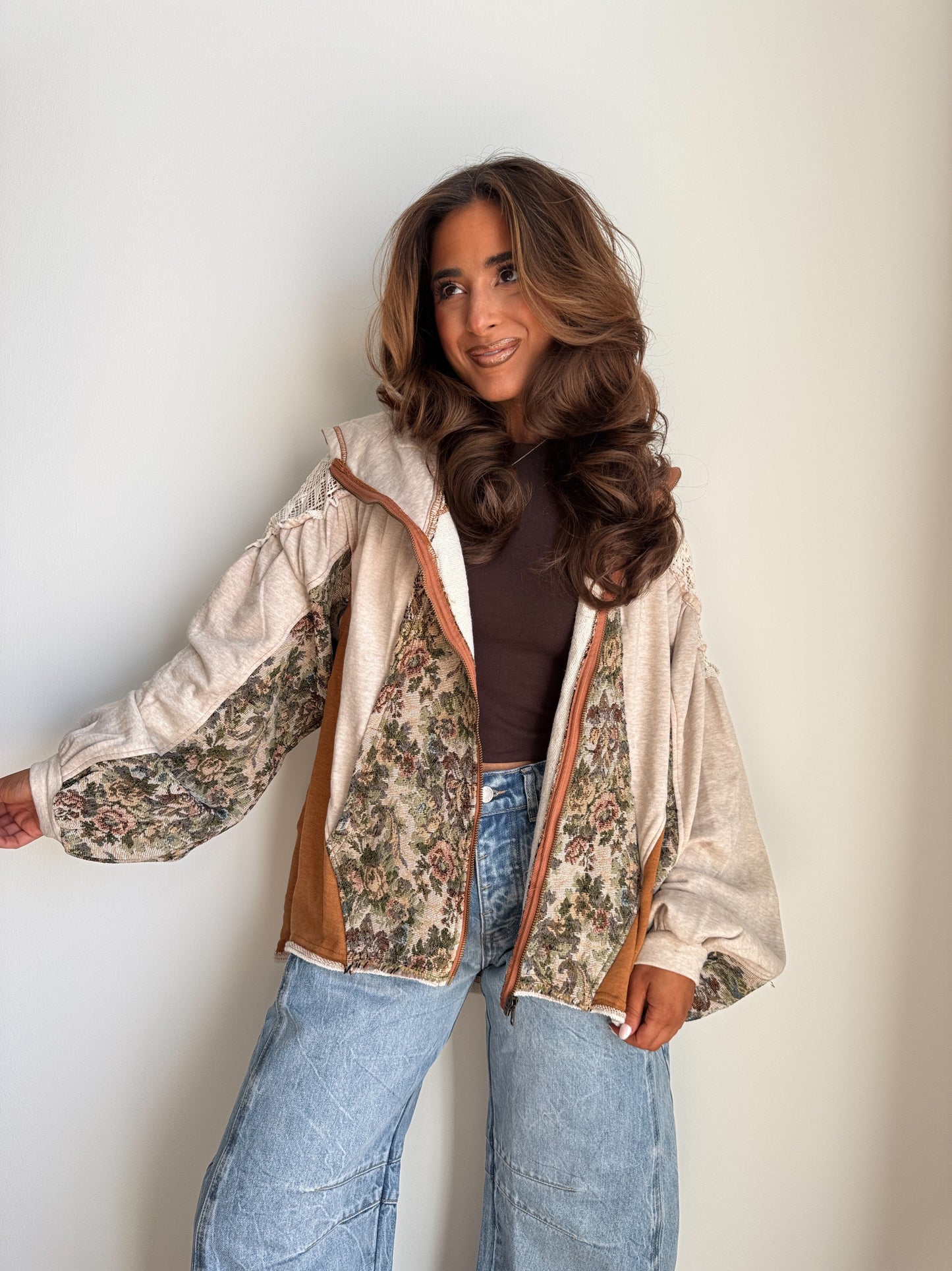 The Vintage Bloom Zip Up Hoodie Jacket EXCLUSIVE*