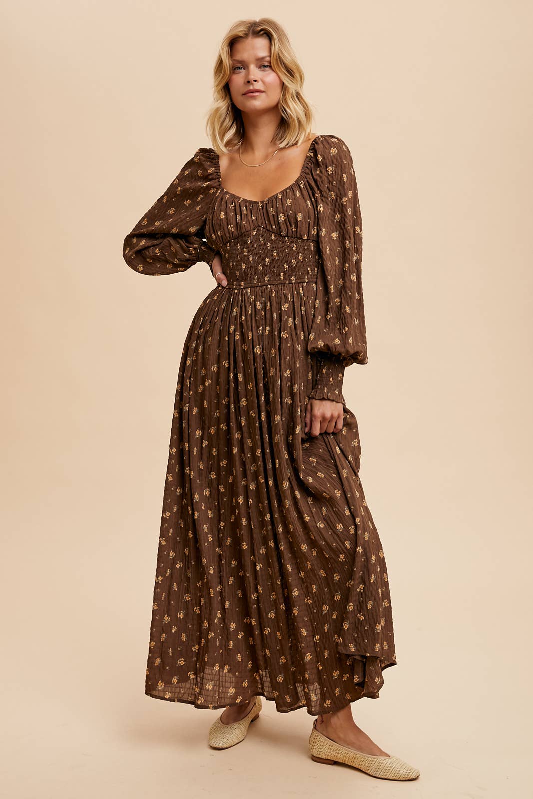 Autumn FLORAL SWEETHEART MAXI DRESS