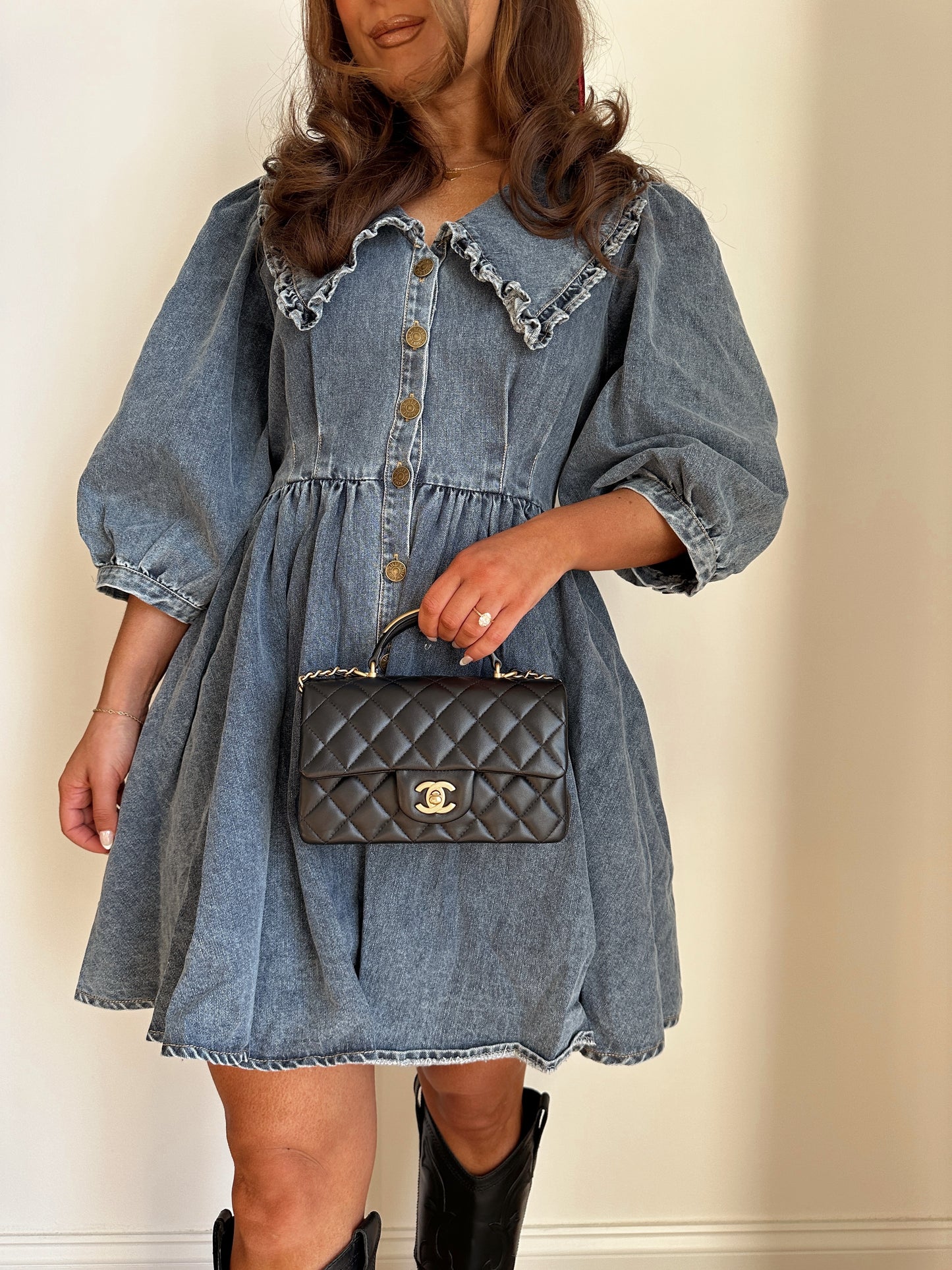 Fall Breeze Darling Denim Mini Dress