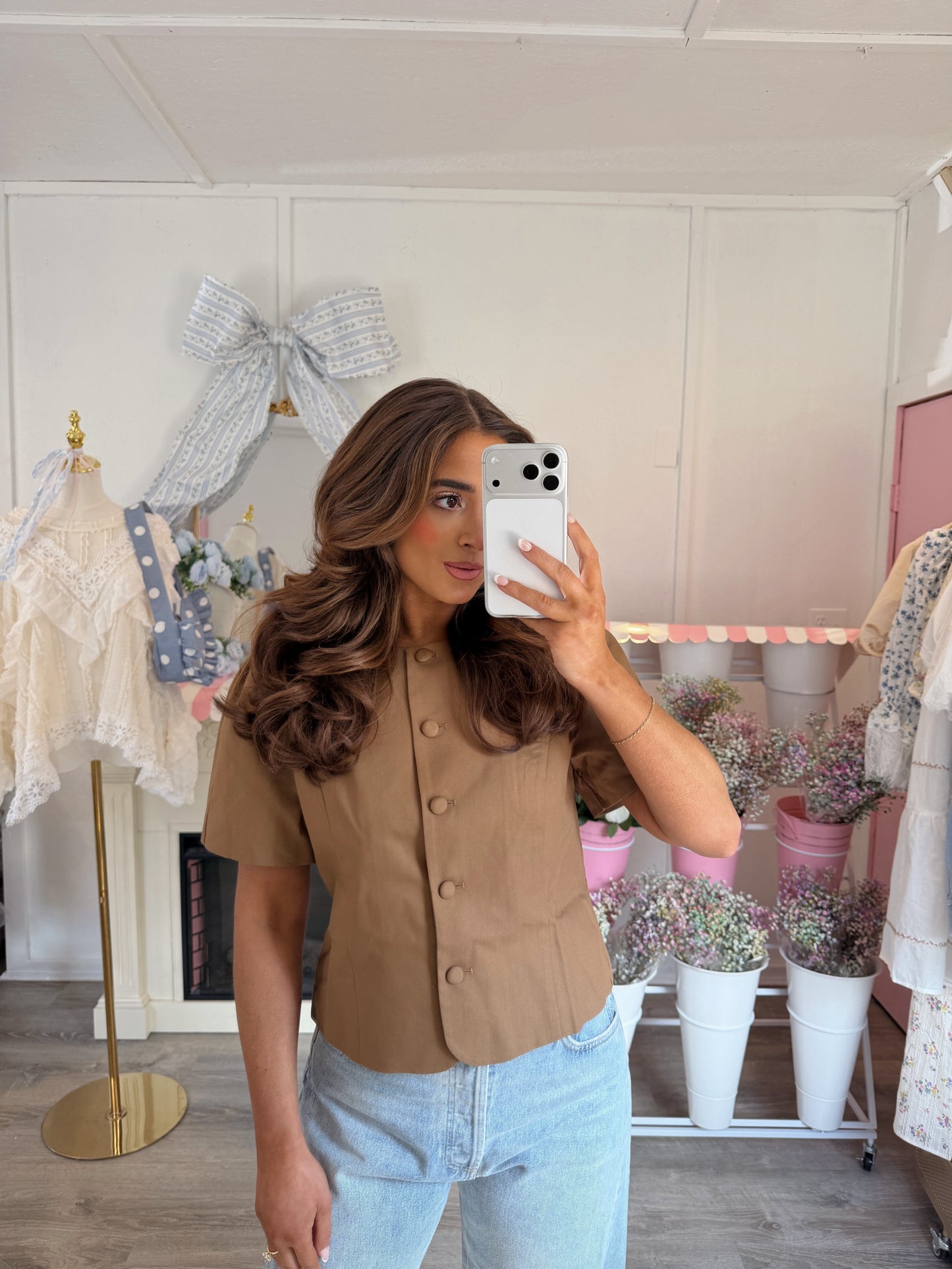 Fresh Petal Top Mocha
