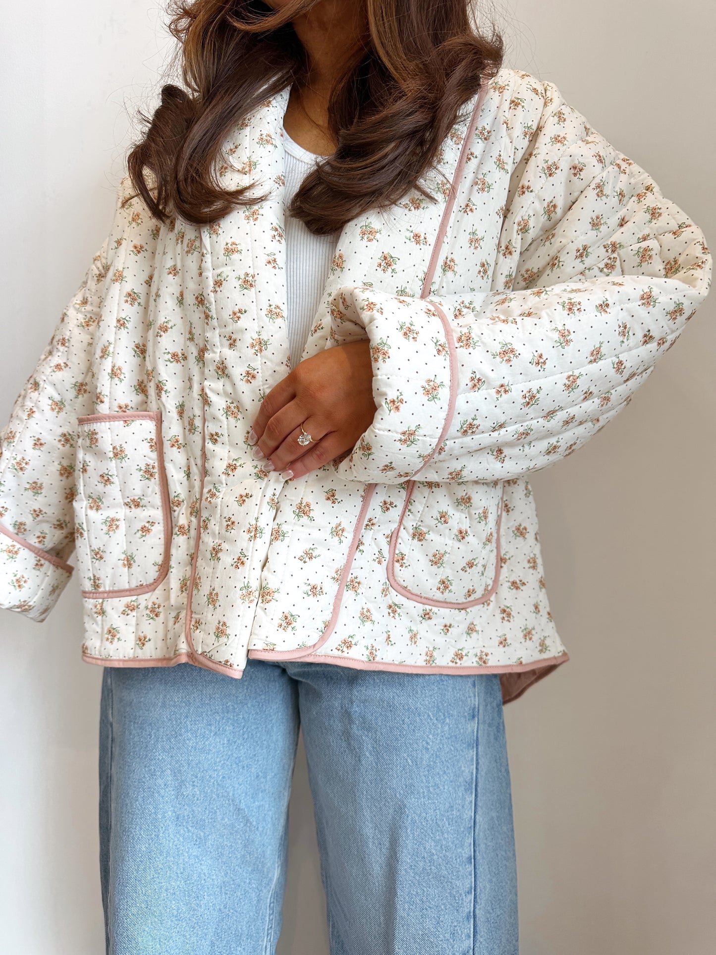 Hunny Bunny Quilted Jacket (Ella Blush Pink)