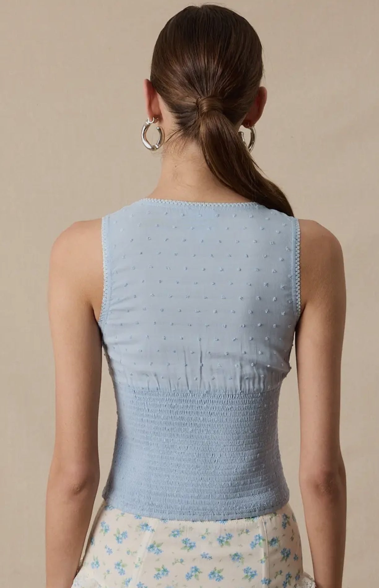 The Sweetheart Smocked Tank
