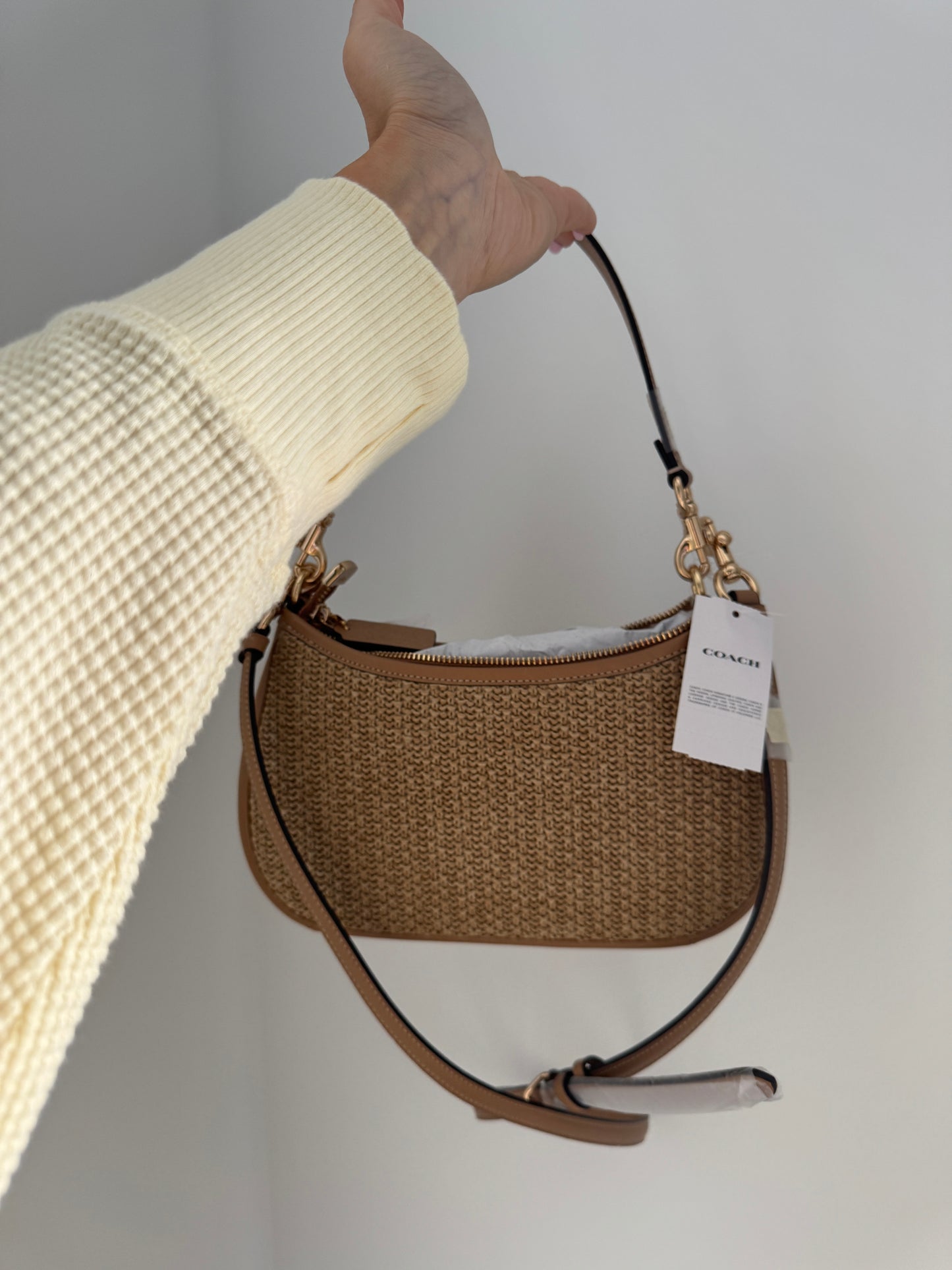 RARE COACH RAFFIA BAG NEW