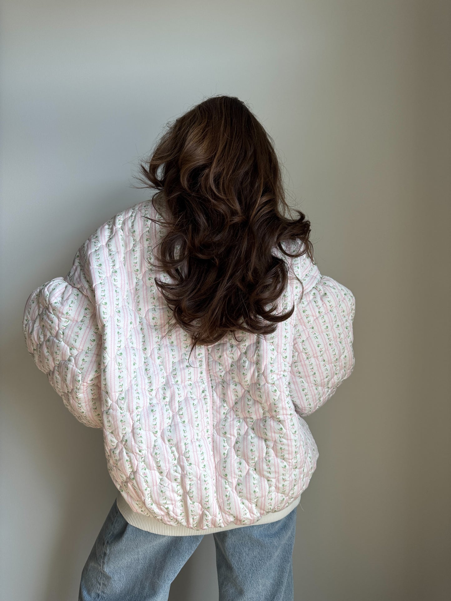 Shabby Chic Wildflower Quilted Jacket (pink)