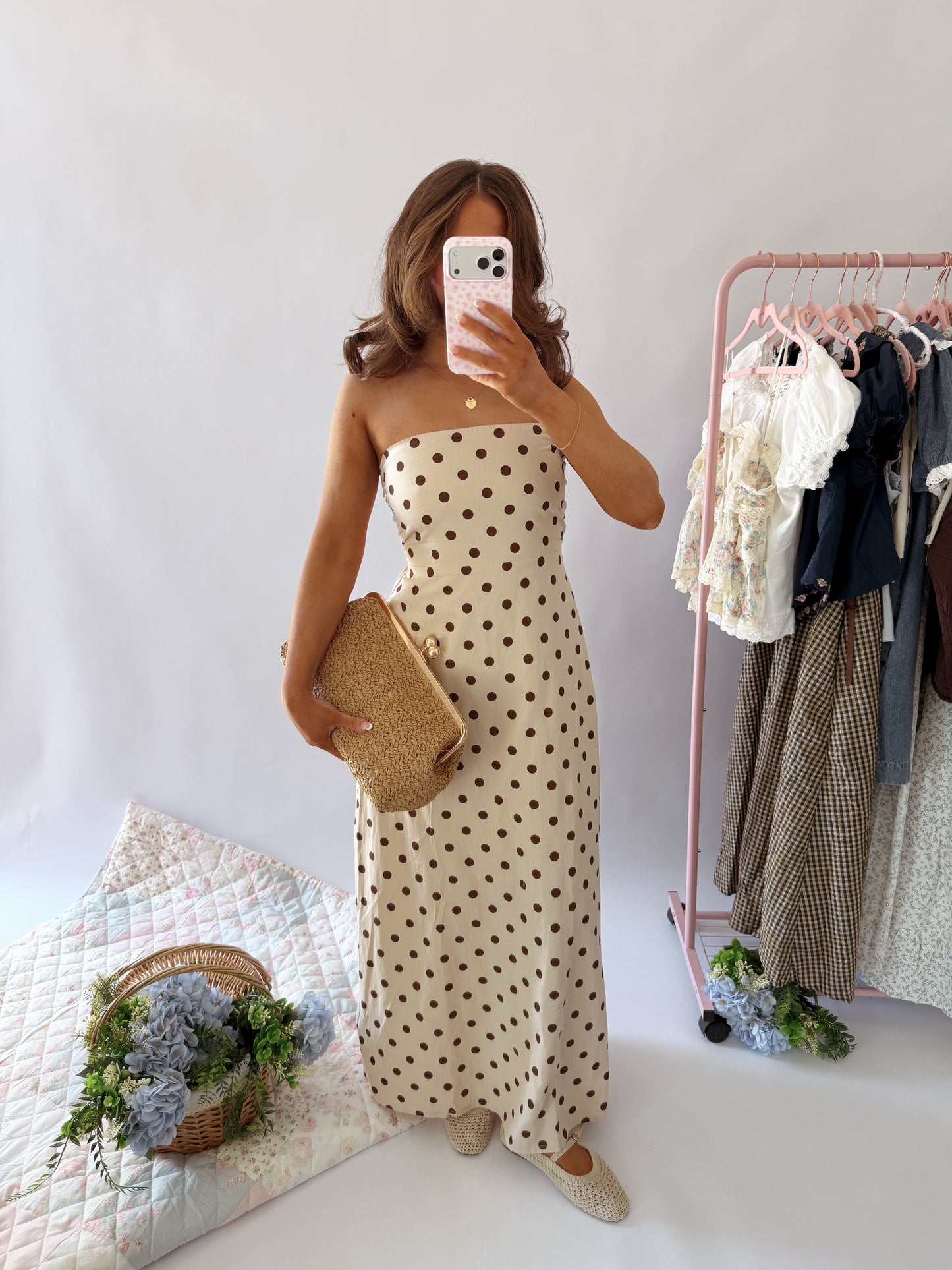 Cocoa Bay Smocked Linen Maxi Dress