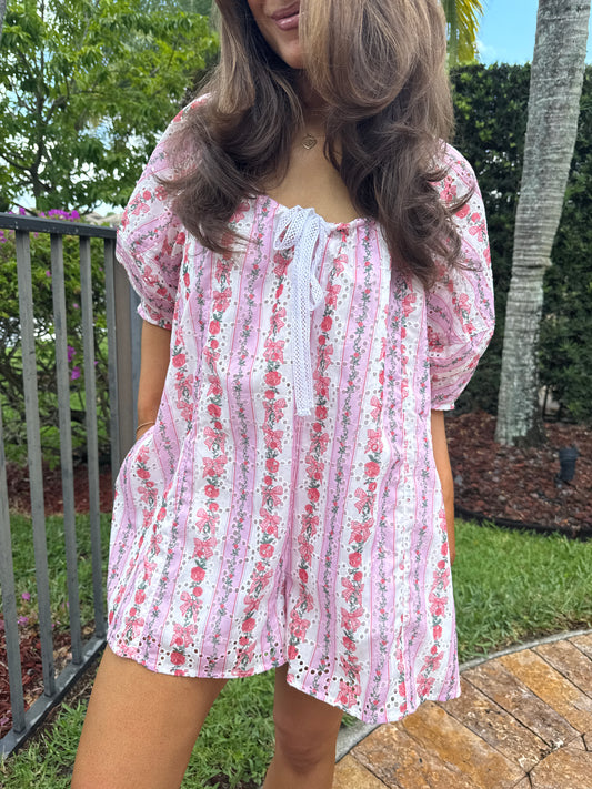 Bluebell Coquette Romper PINK
