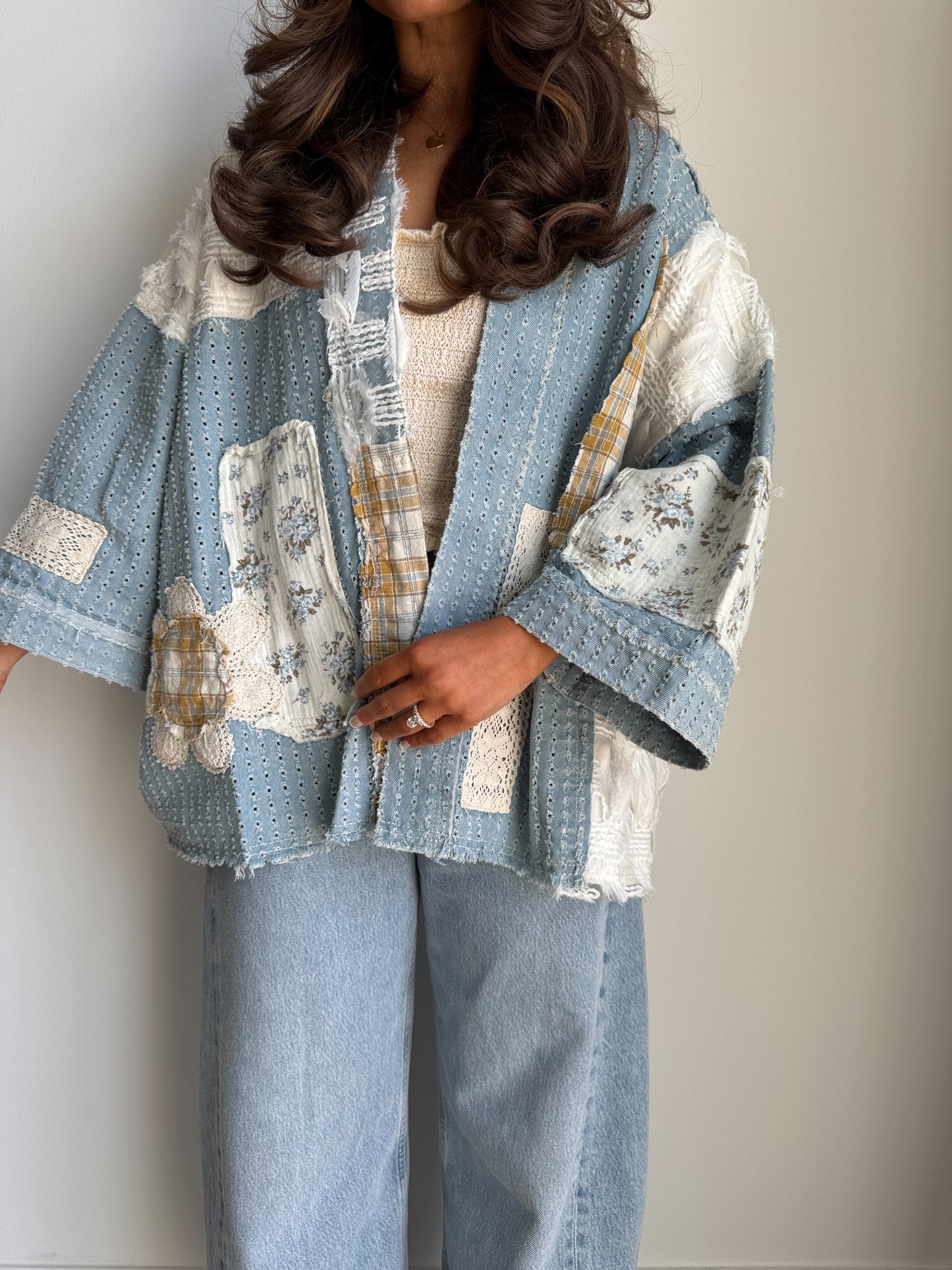 Harvest Ribbons Cardigan (Denim)