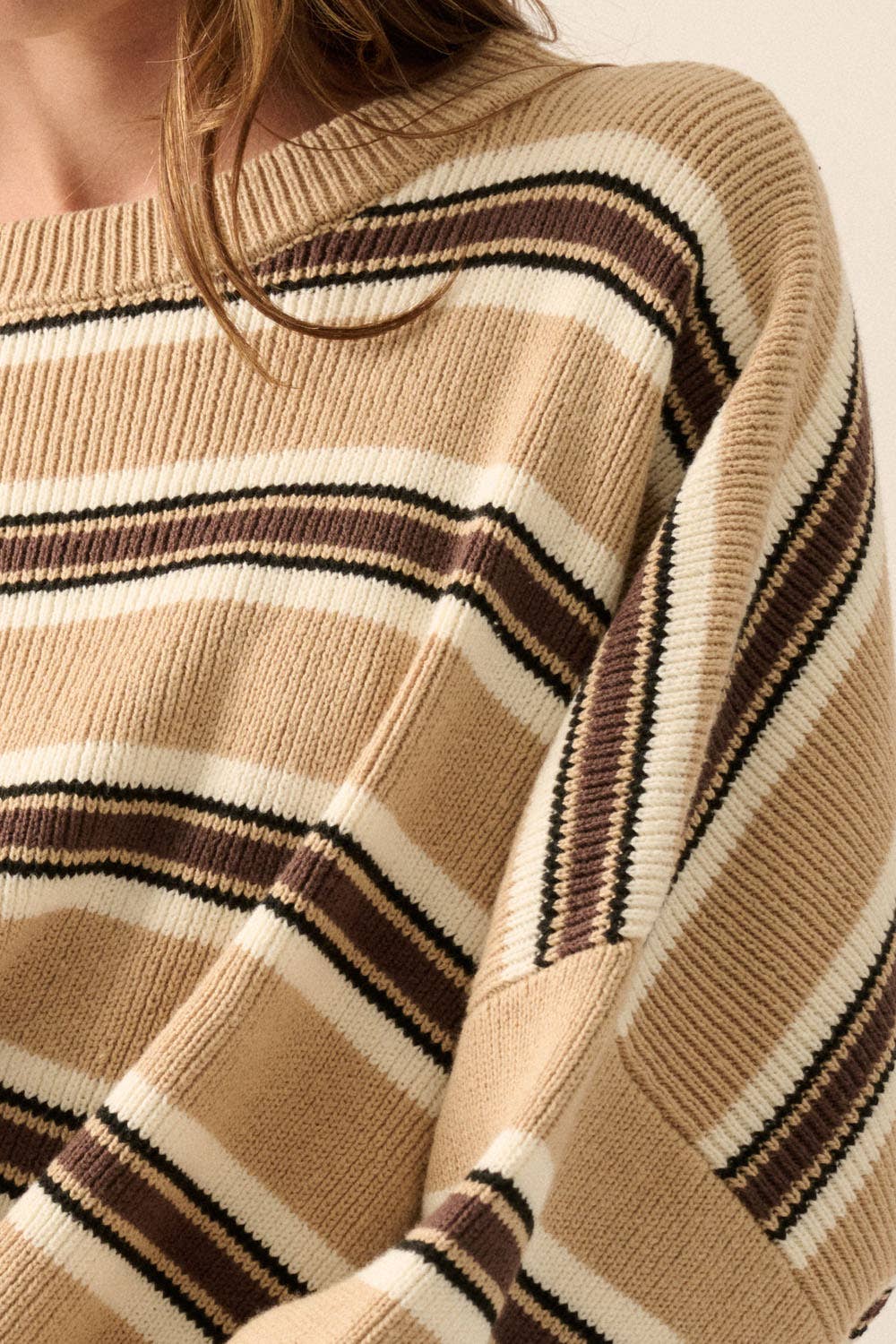 CHESTNUT Striped Knit Sweater