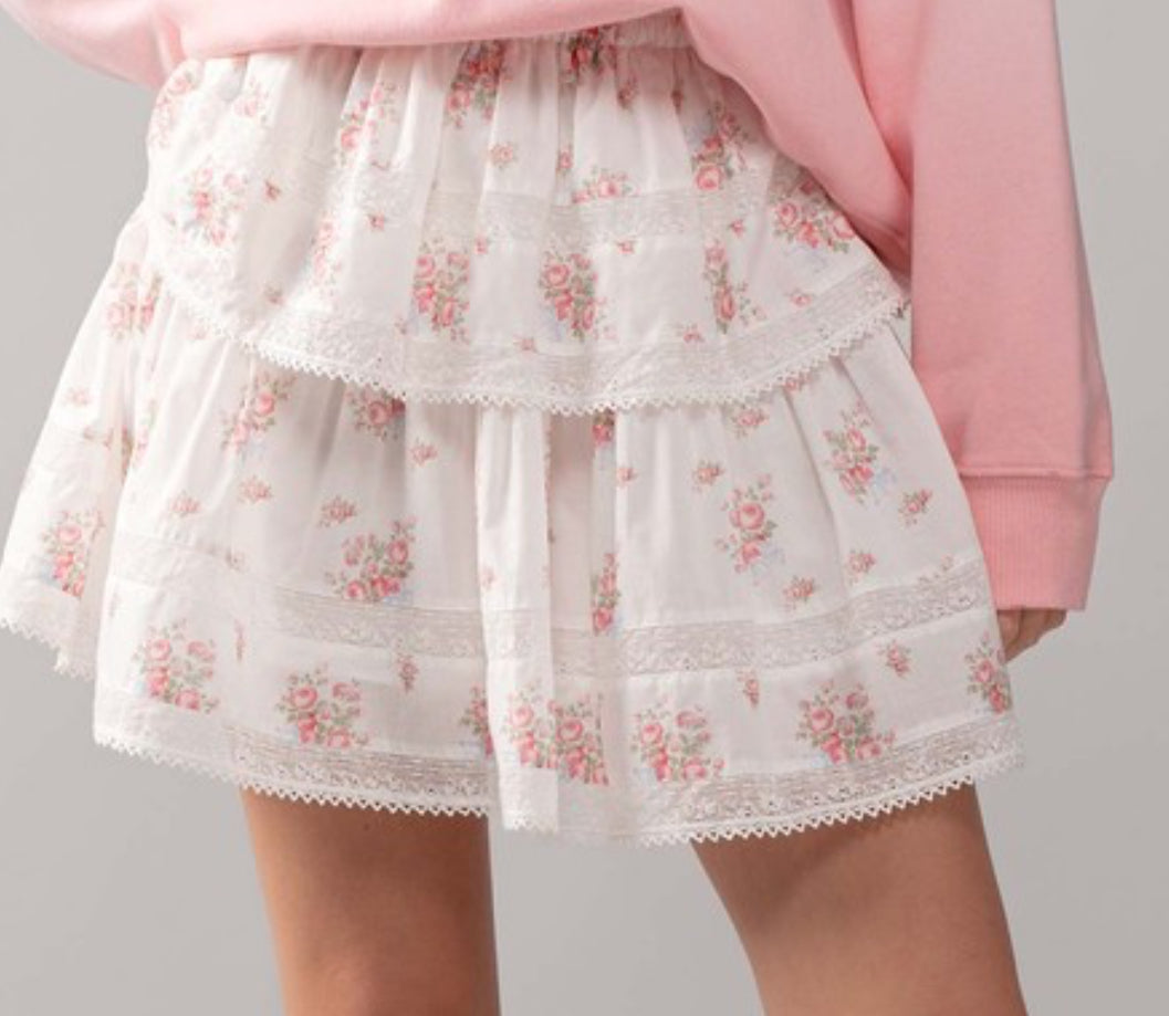 Flora Jane Bow Mini Skirt (pre-order 4/15)