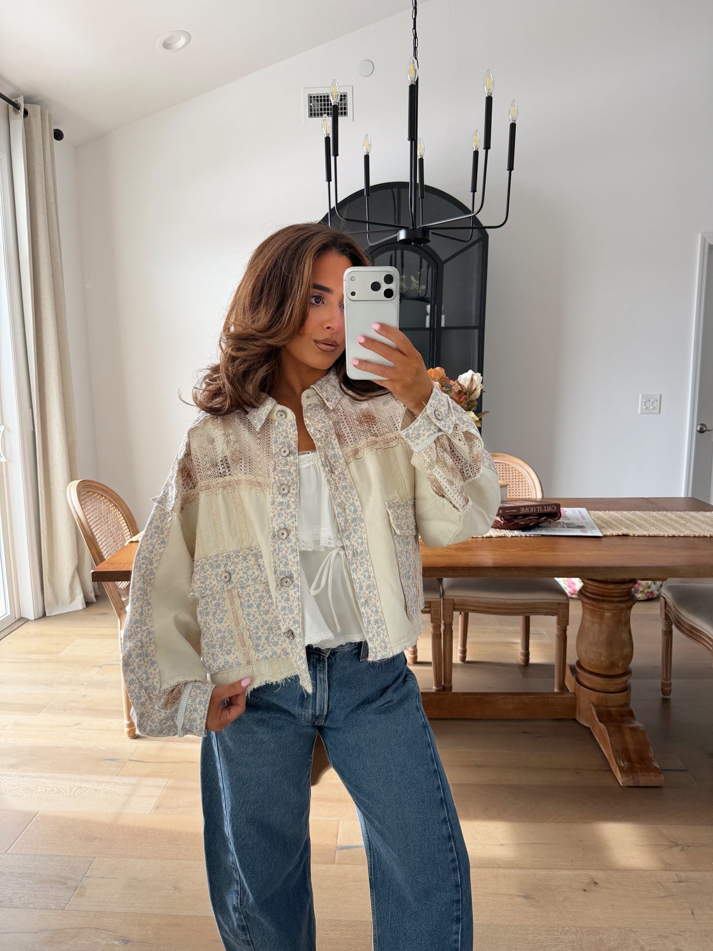 Vintage Cotton Candy & Lace Jacket