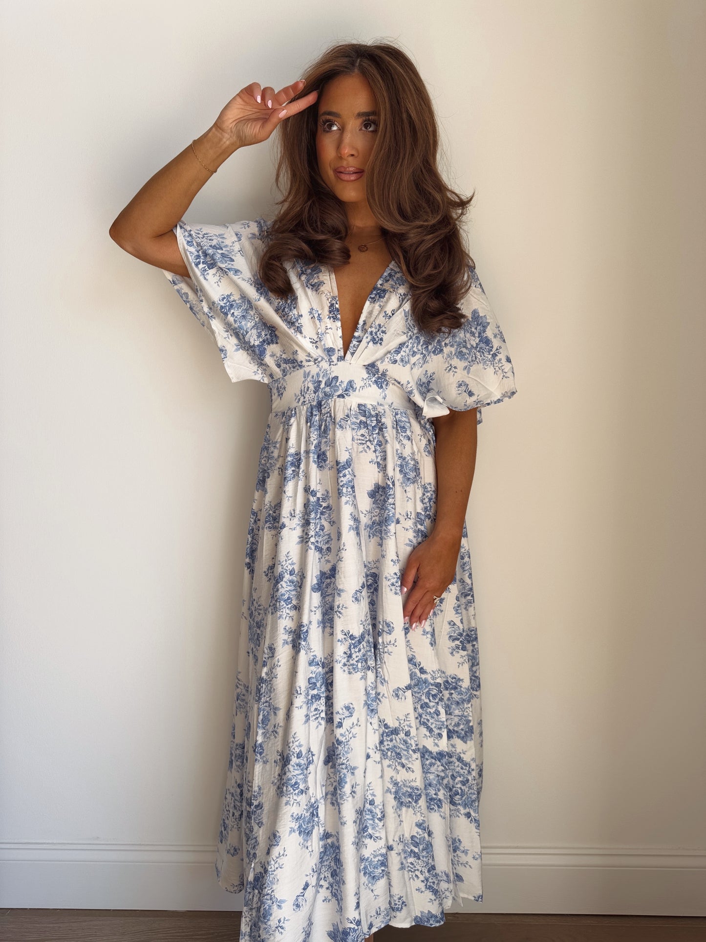 Capri Blue Floral Maxi🍋