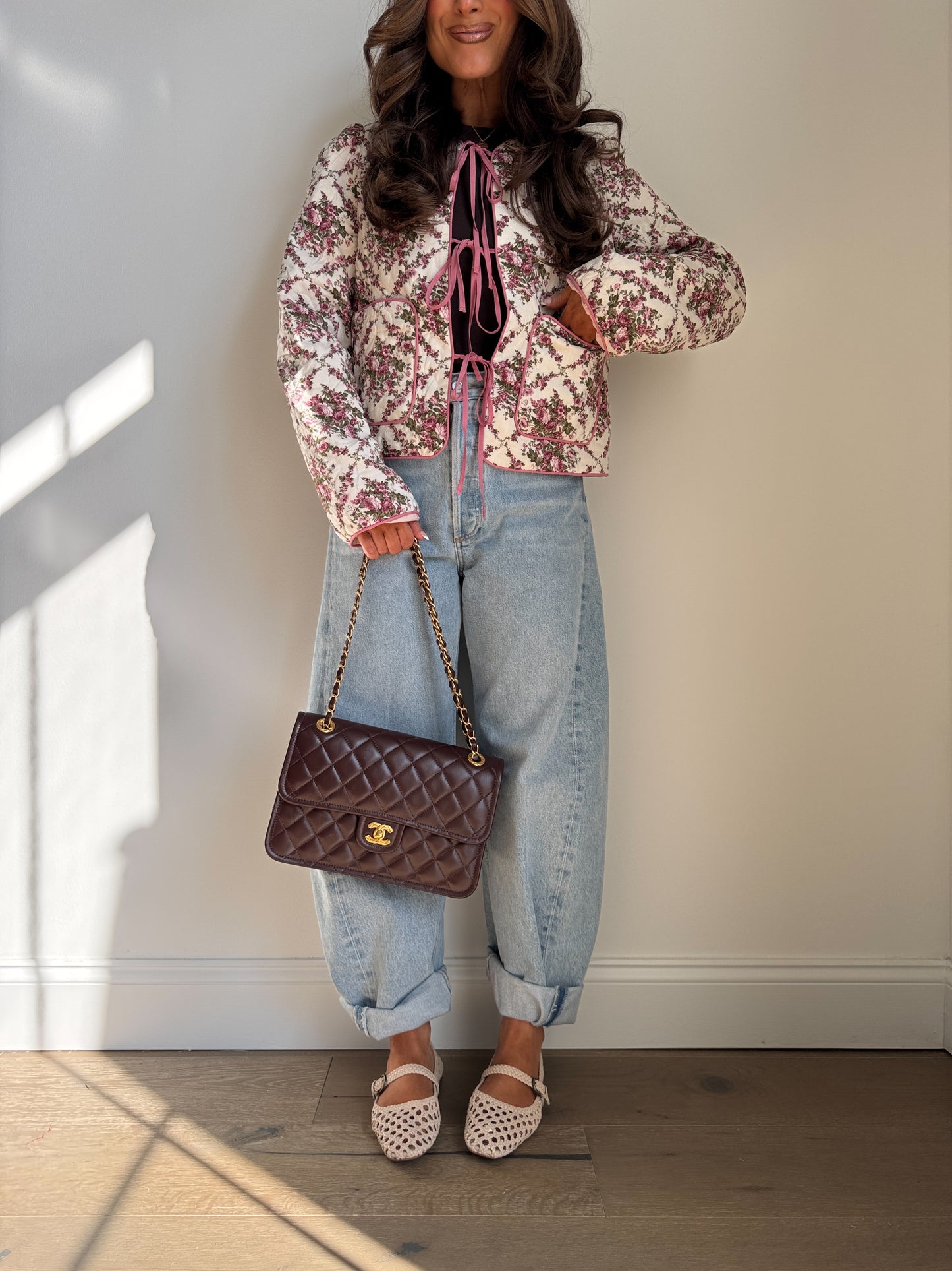 Rose Quilted Vintage Jacket