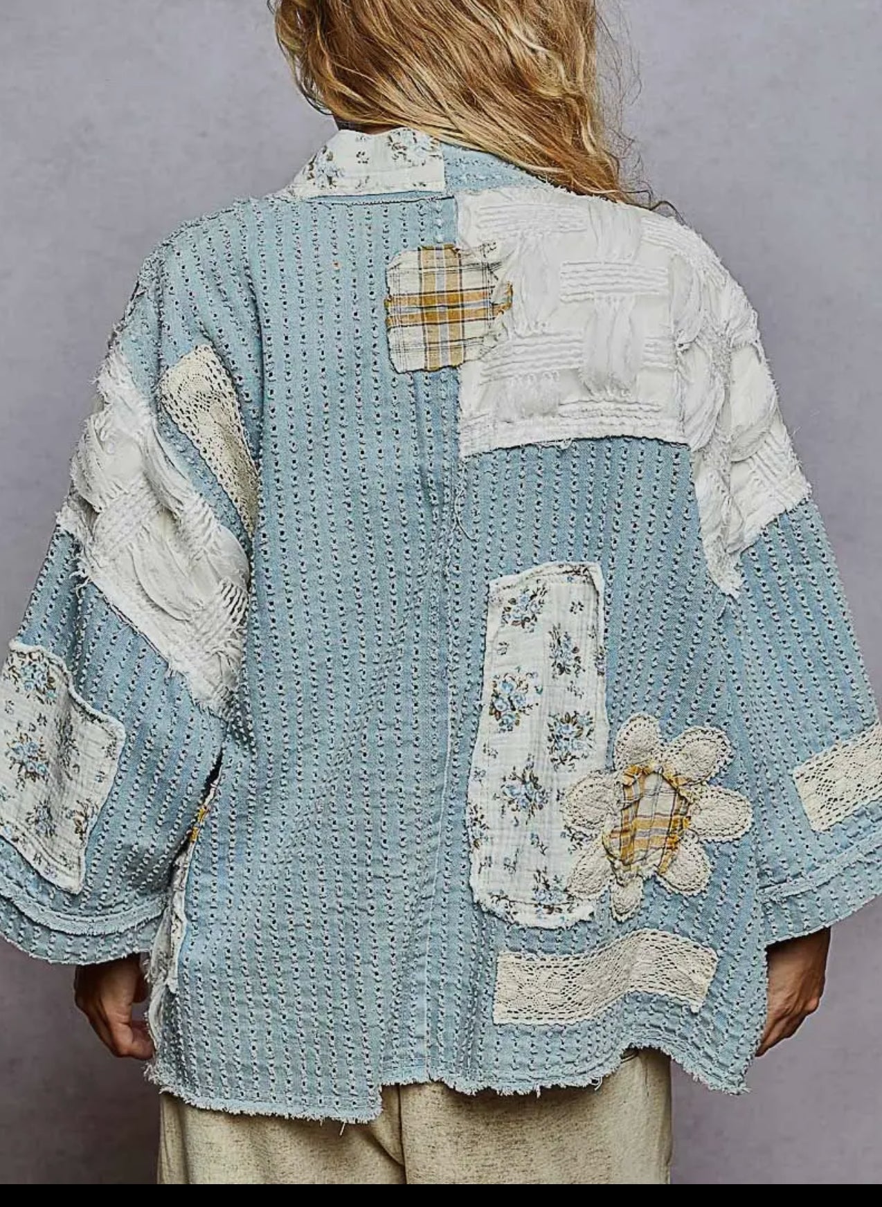Harvest Ribbons Cardigan (Denim)