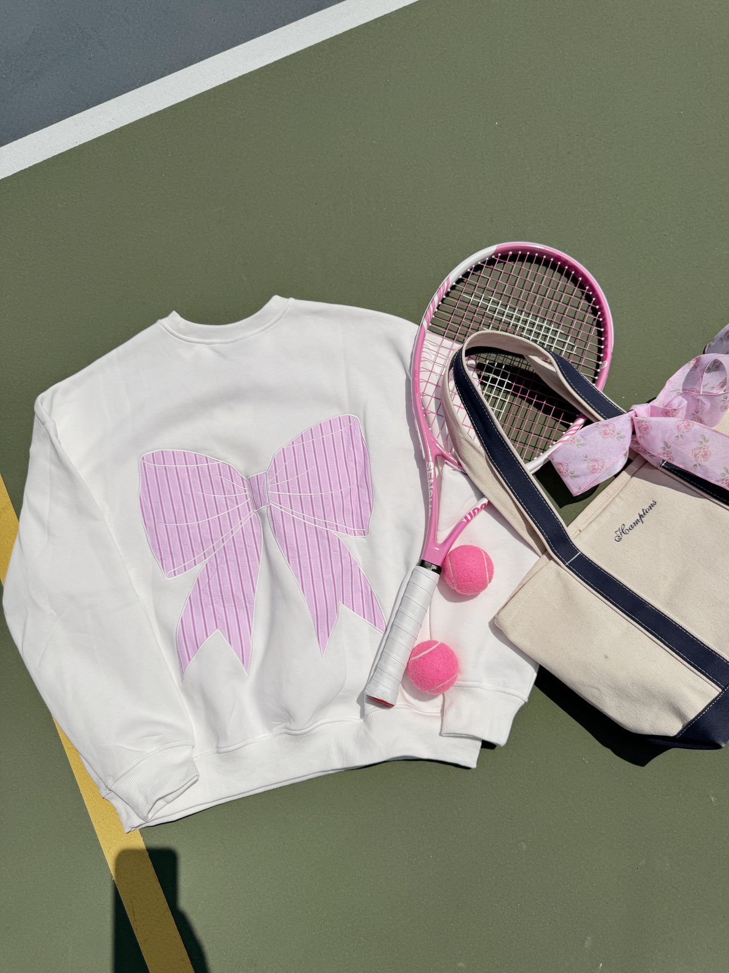 Hamptons Embroidered SHOPYDS EXCLUSIVE Coquette Bow BoatTote Bag