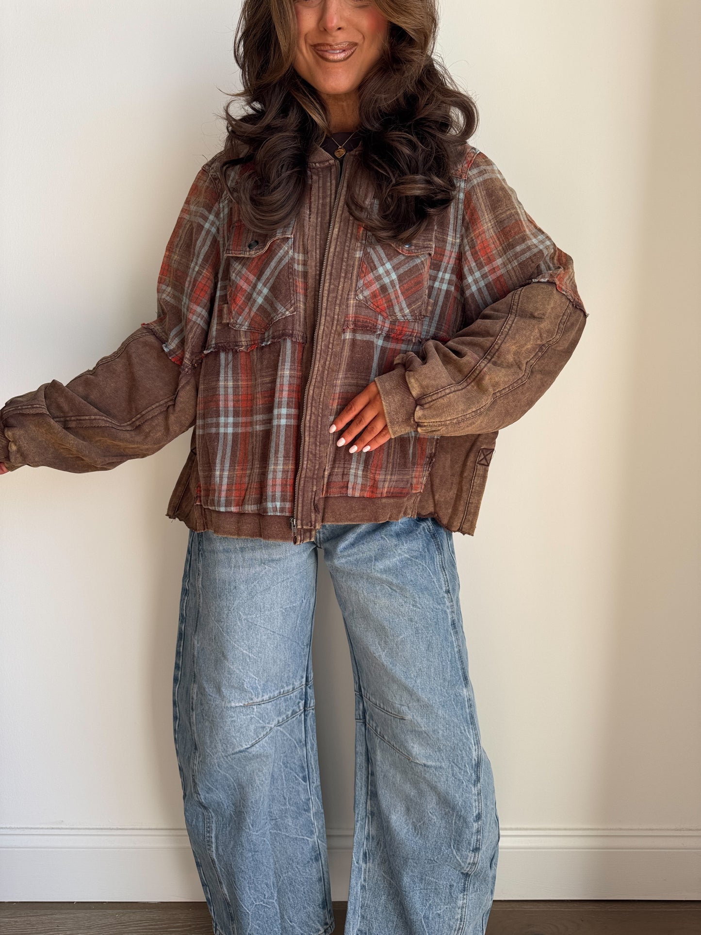 Cider Lane Zip Up Cotton Jacket