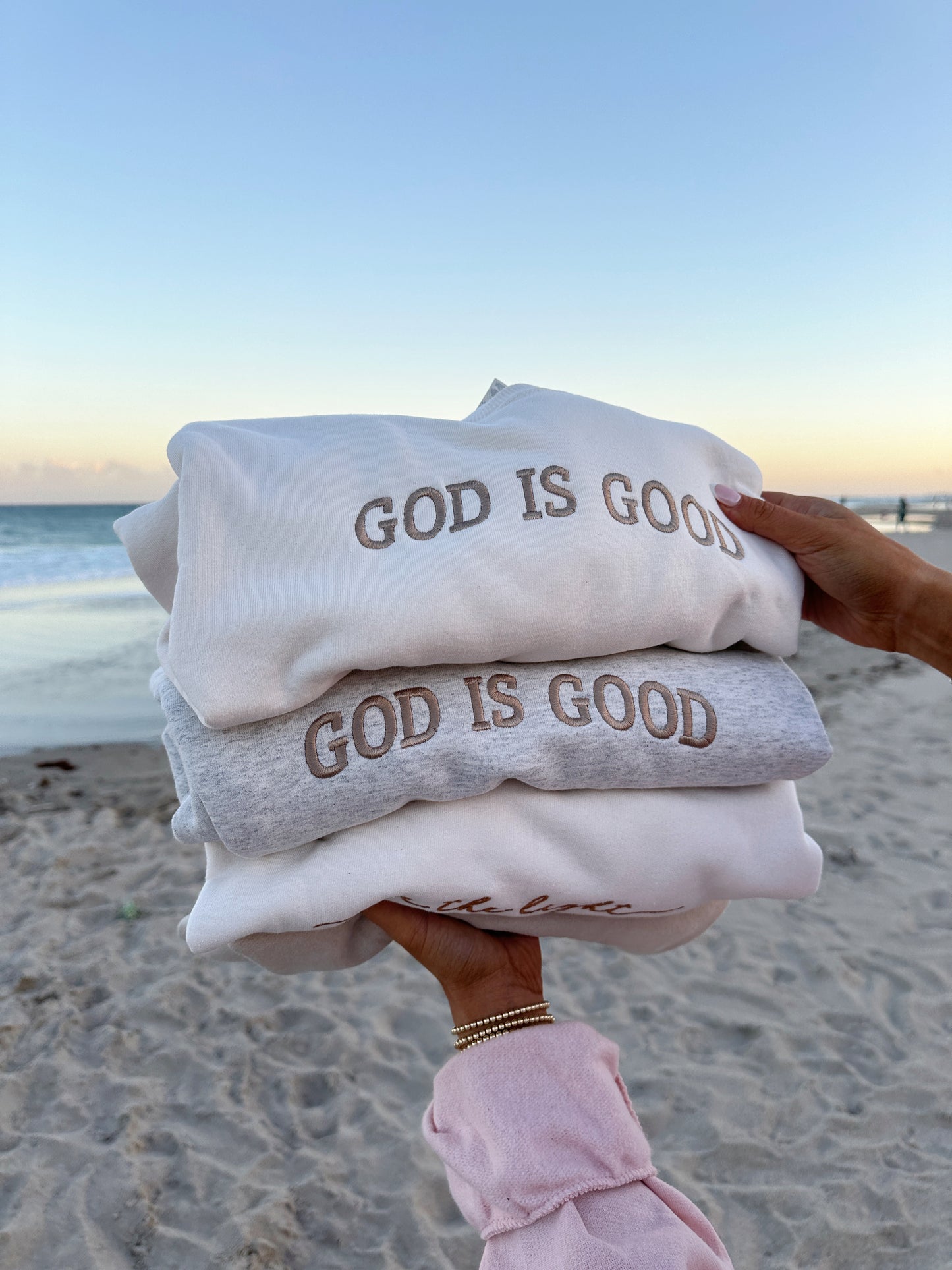 God is Good Embroidered Crew