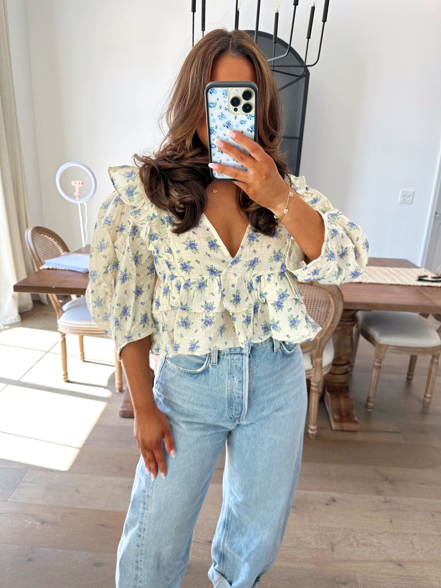Gia Floral Gauze top