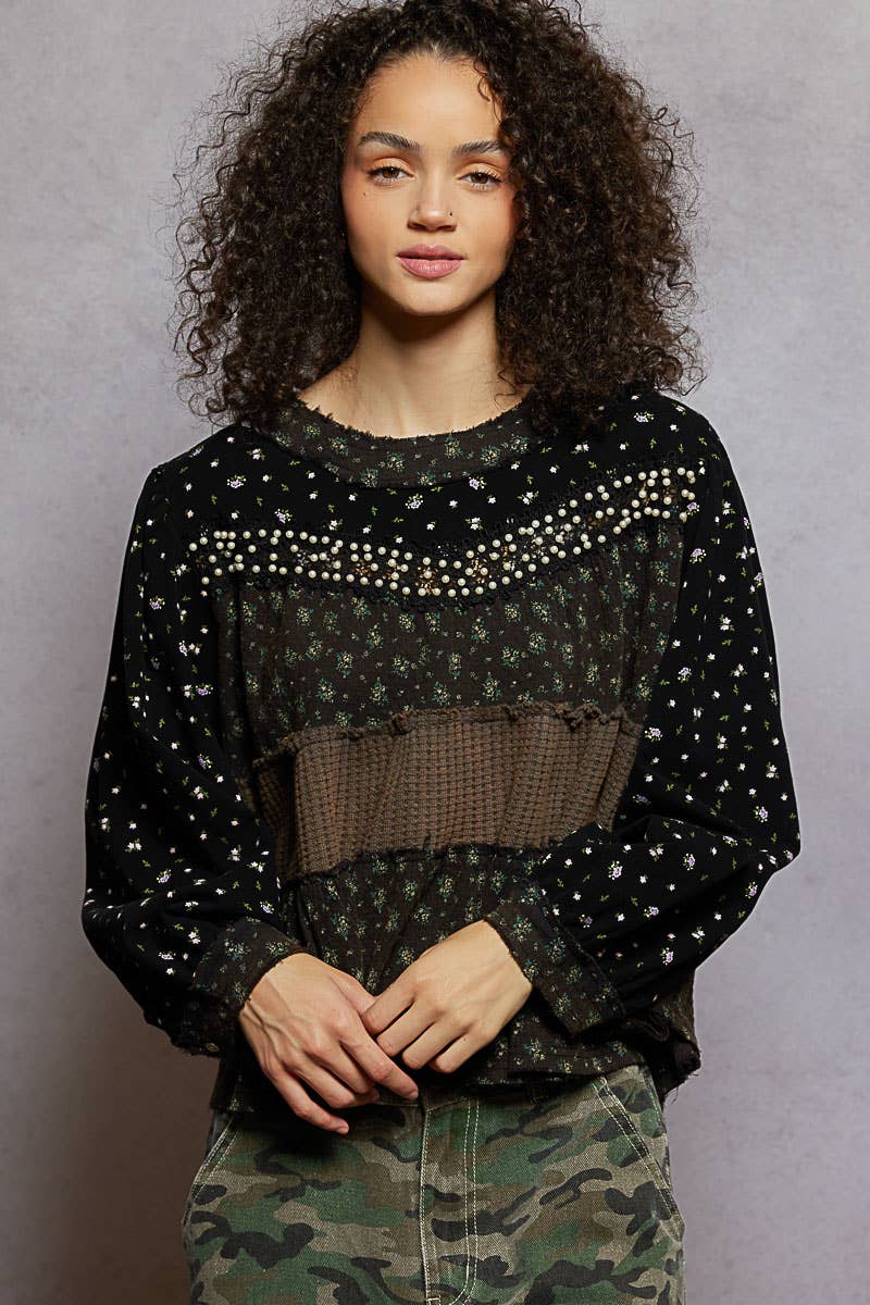 The Willow Balloon Sleeve Top (chocolate)