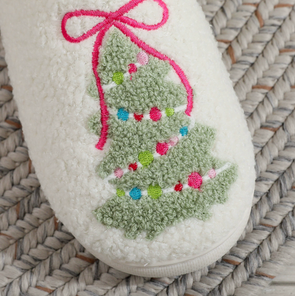 Cozy Christmas Tree Slippers