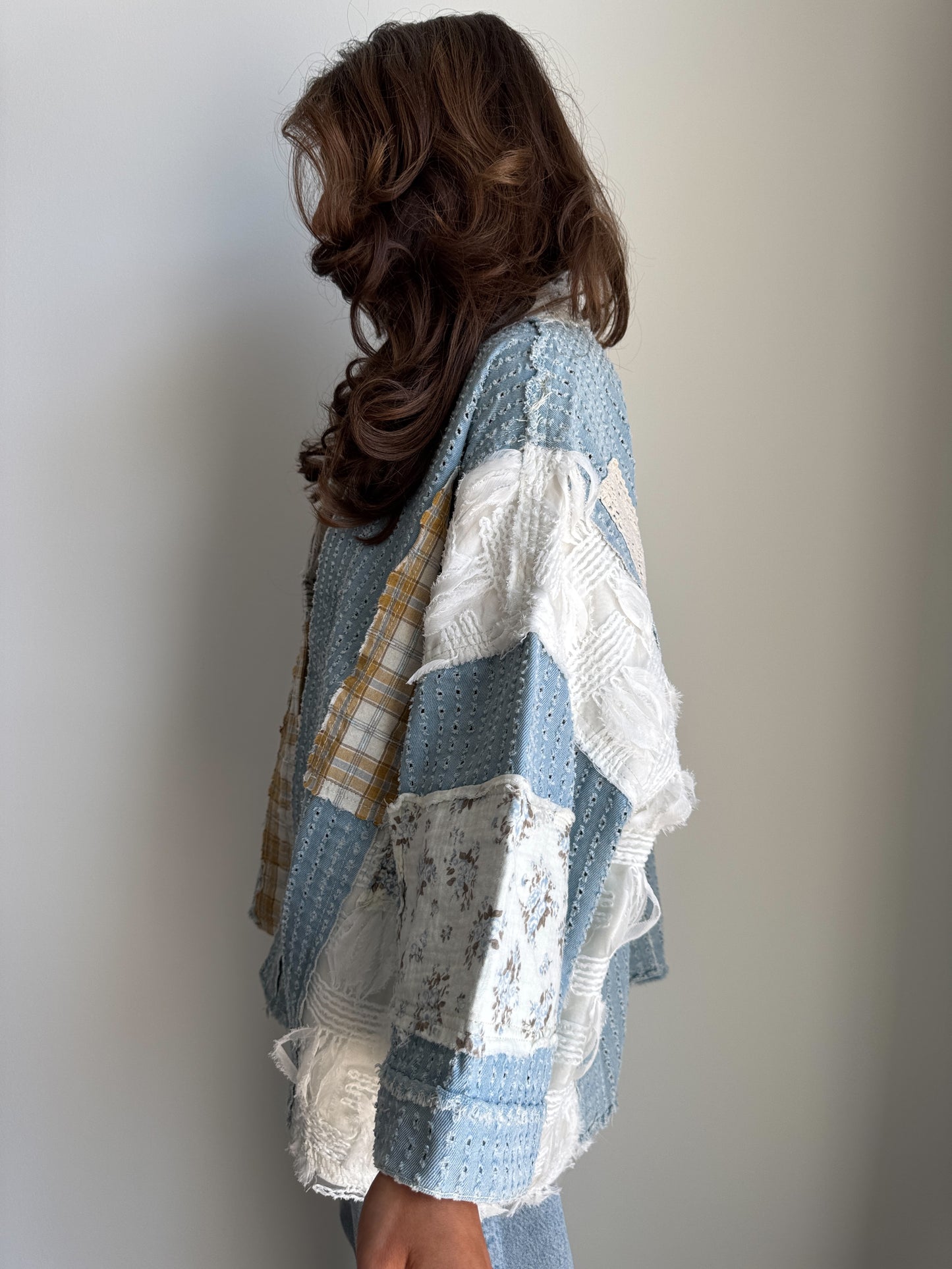 Harvest Ribbons Cardigan (Denim)